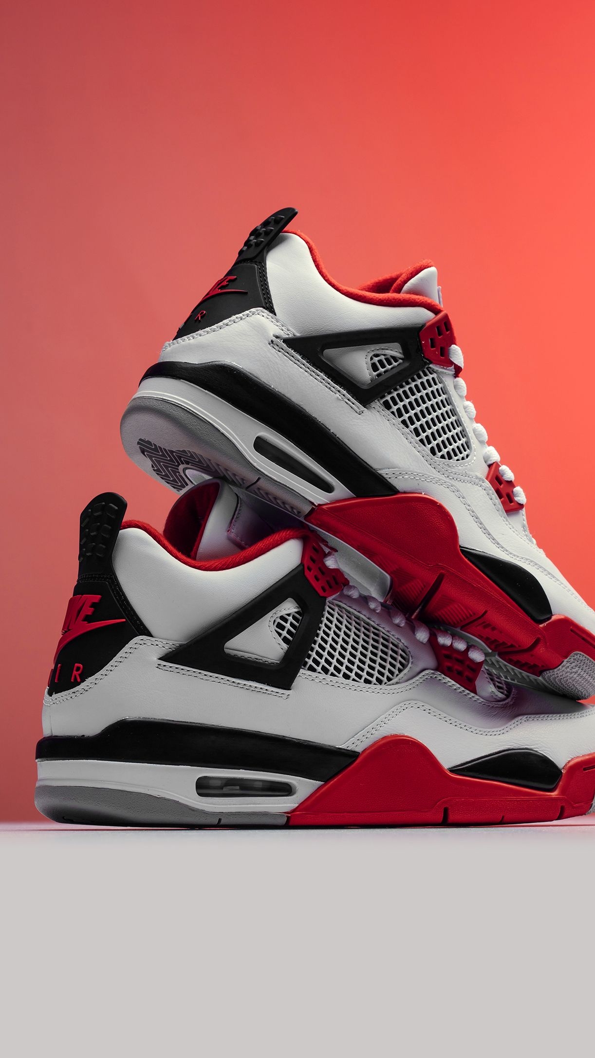 1230x2180 Air Jordan 4 'Fire Red'. Jordan 4 fire red, Jordan shoes wallpaper, Air jordan 4 fire red, Phone