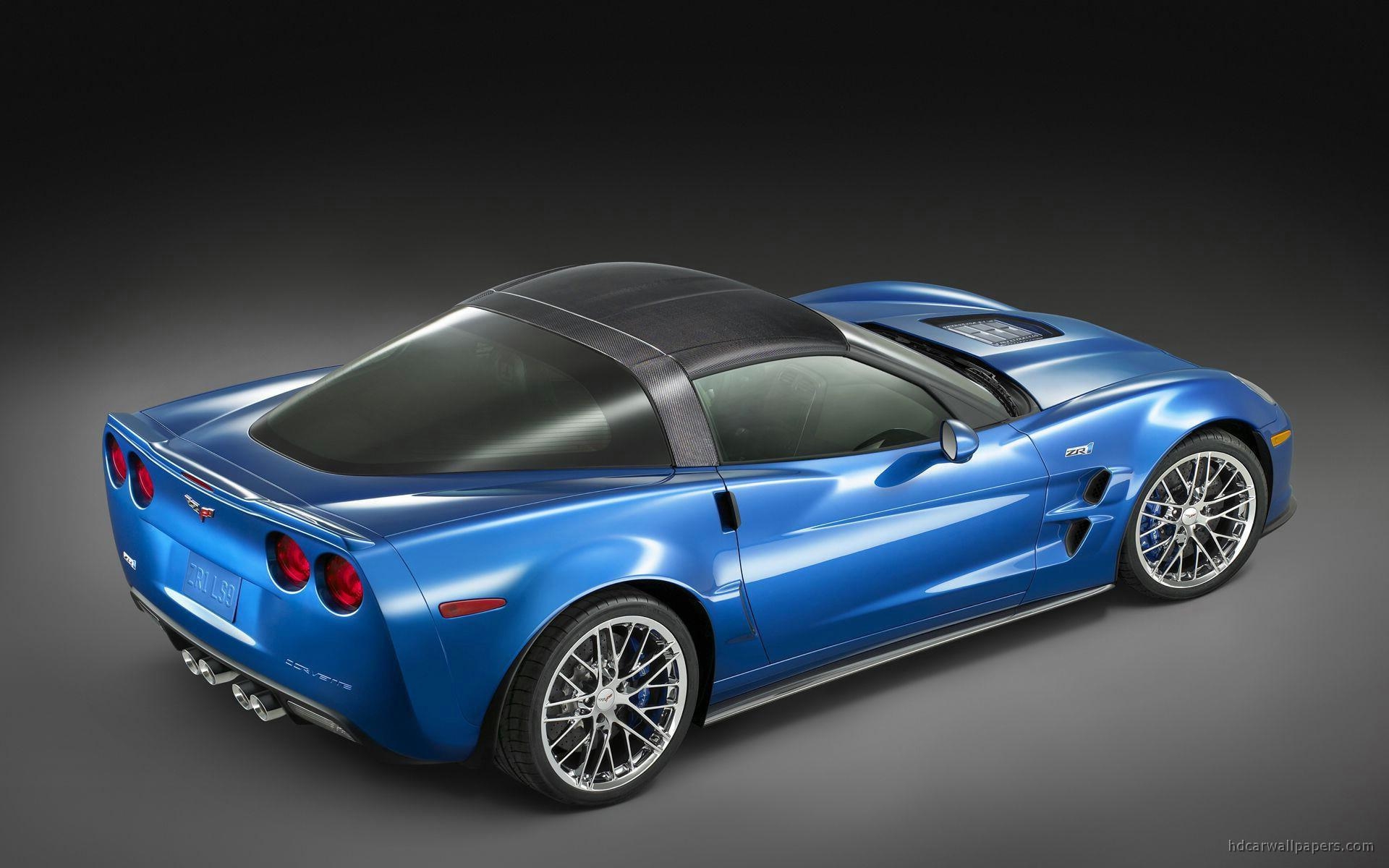 1920x1200 HD wallpaper: 2009 Chevrolet Corvette ZR1 blue and black, Desktop