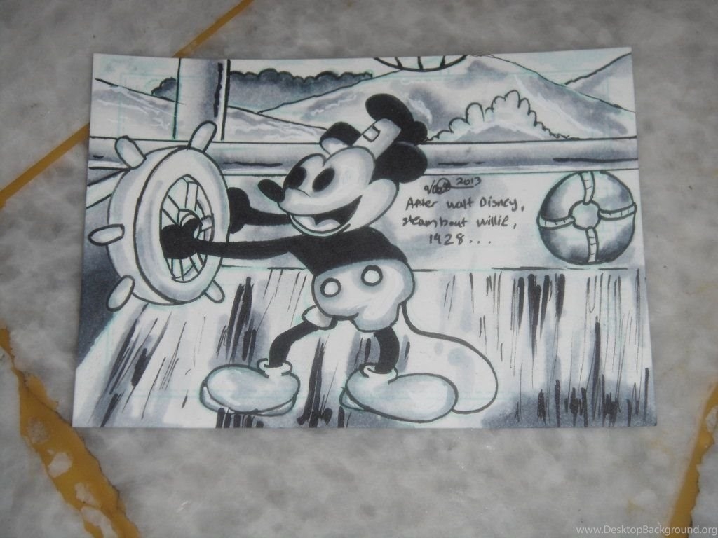 1030x770 Mickey Mouse (Steamboat Willie) Sketch Card By Saintvinod On. Desktop Background, Desktop