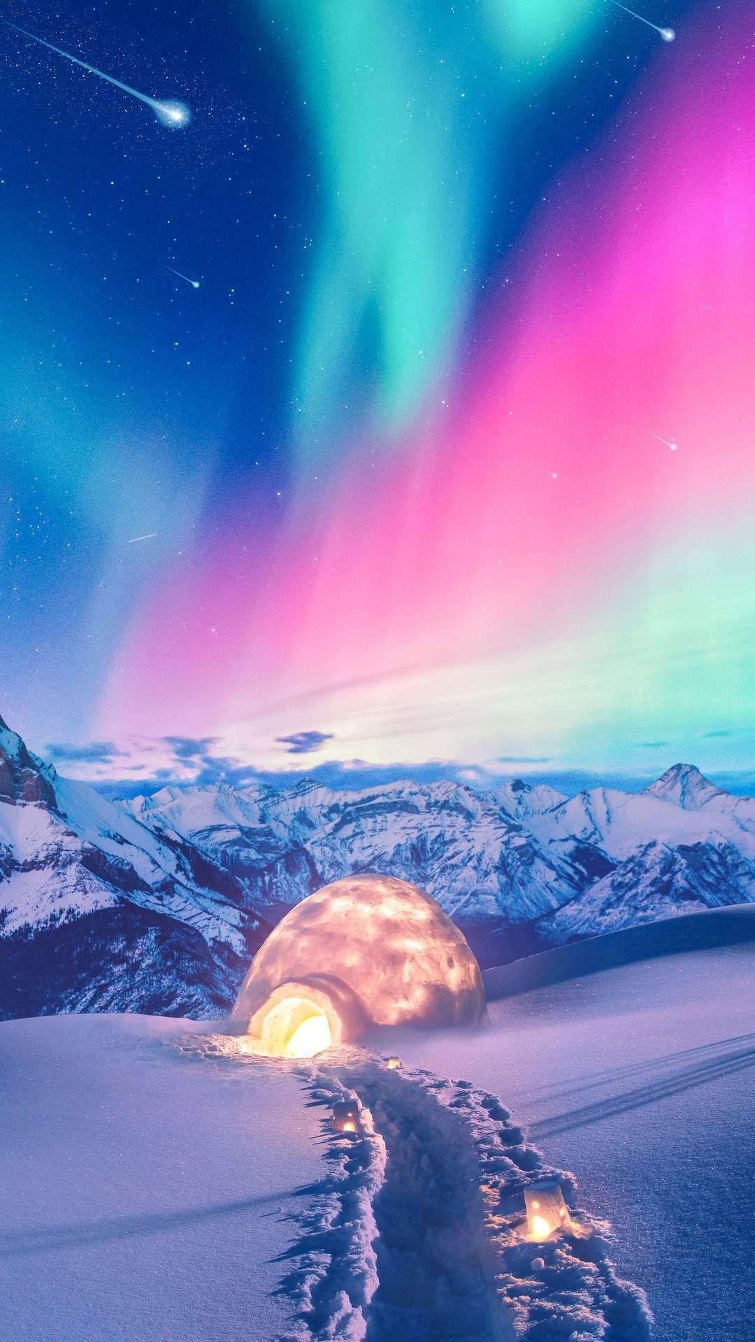 1080x1920 Snow Winter Iceland Aurora Northern Lights In  Resolution. Northern lights wallpaper, Winter scenery, Beautiful nature wallpaper, Phone