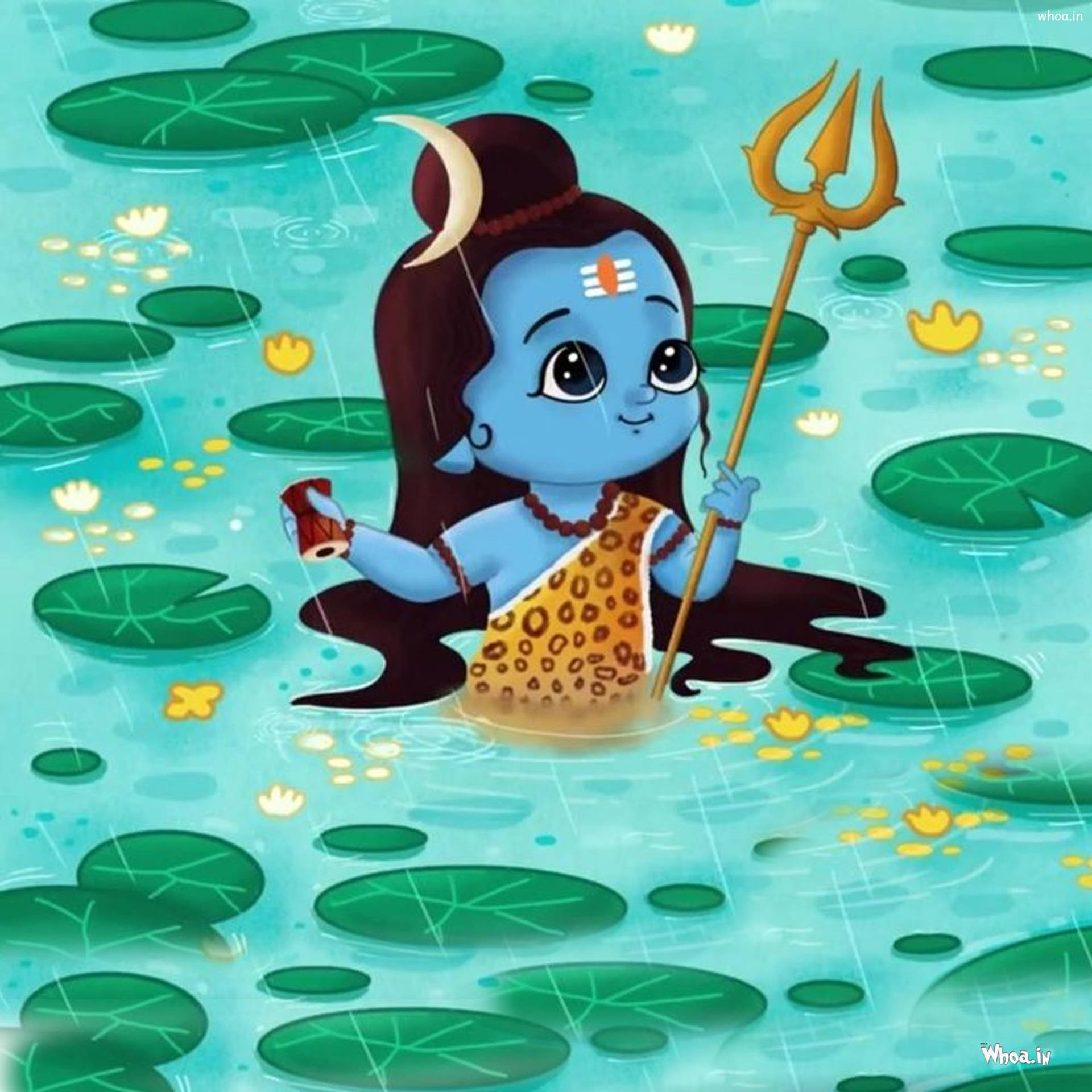 1920x1920 Shiva Cartoon Wallpaper, Phone