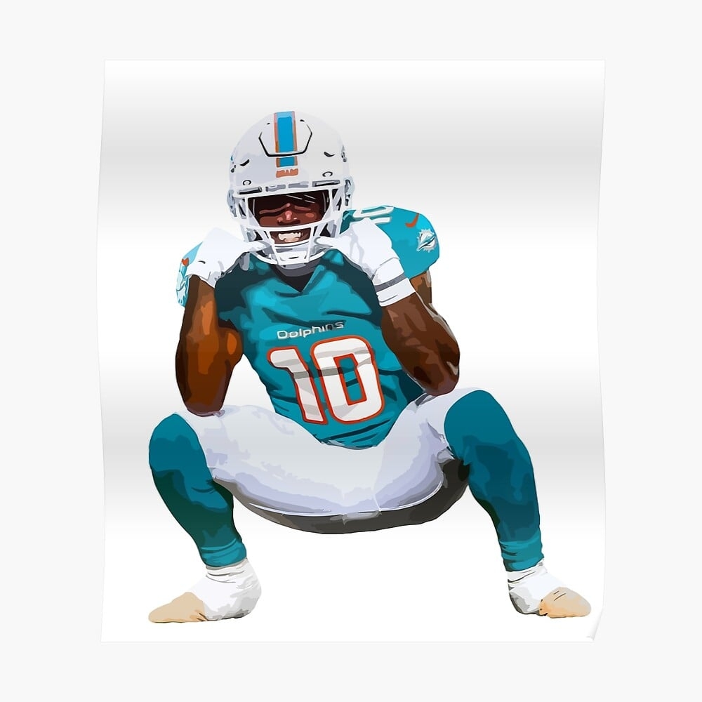 1000x1000 Tyreek Hill Dolphins Sticker, Phone