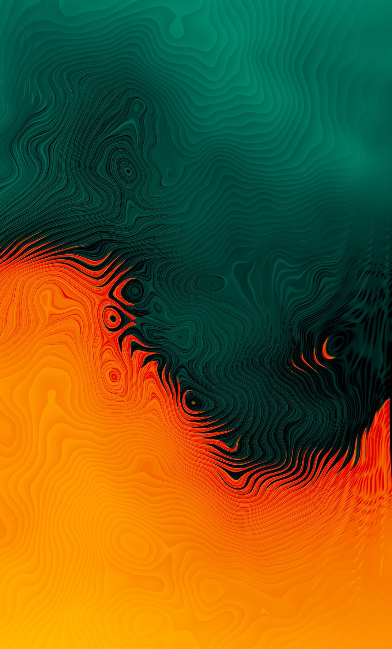 1280x2120 Orange Green Abstract 4k iPhone HD 4k Wallpaper, Image, Background, Photo and Picture, Phone