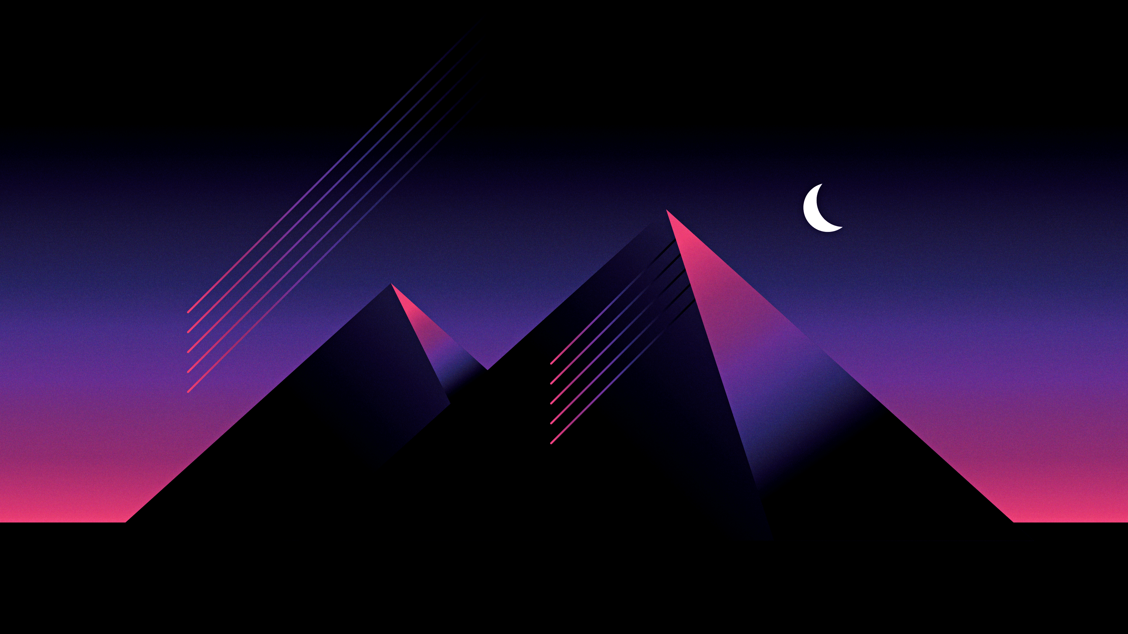 3840x2160 Retro Wave Pyramid [OC] [], Desktop