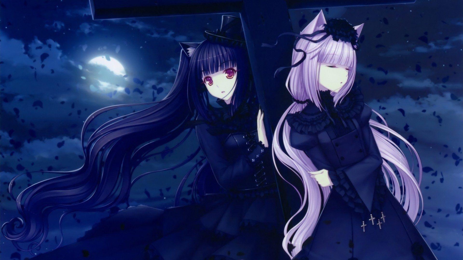 1920x1080 Download Anime HD Wallpaper Background Image nekomimi gothic neko, Desktop