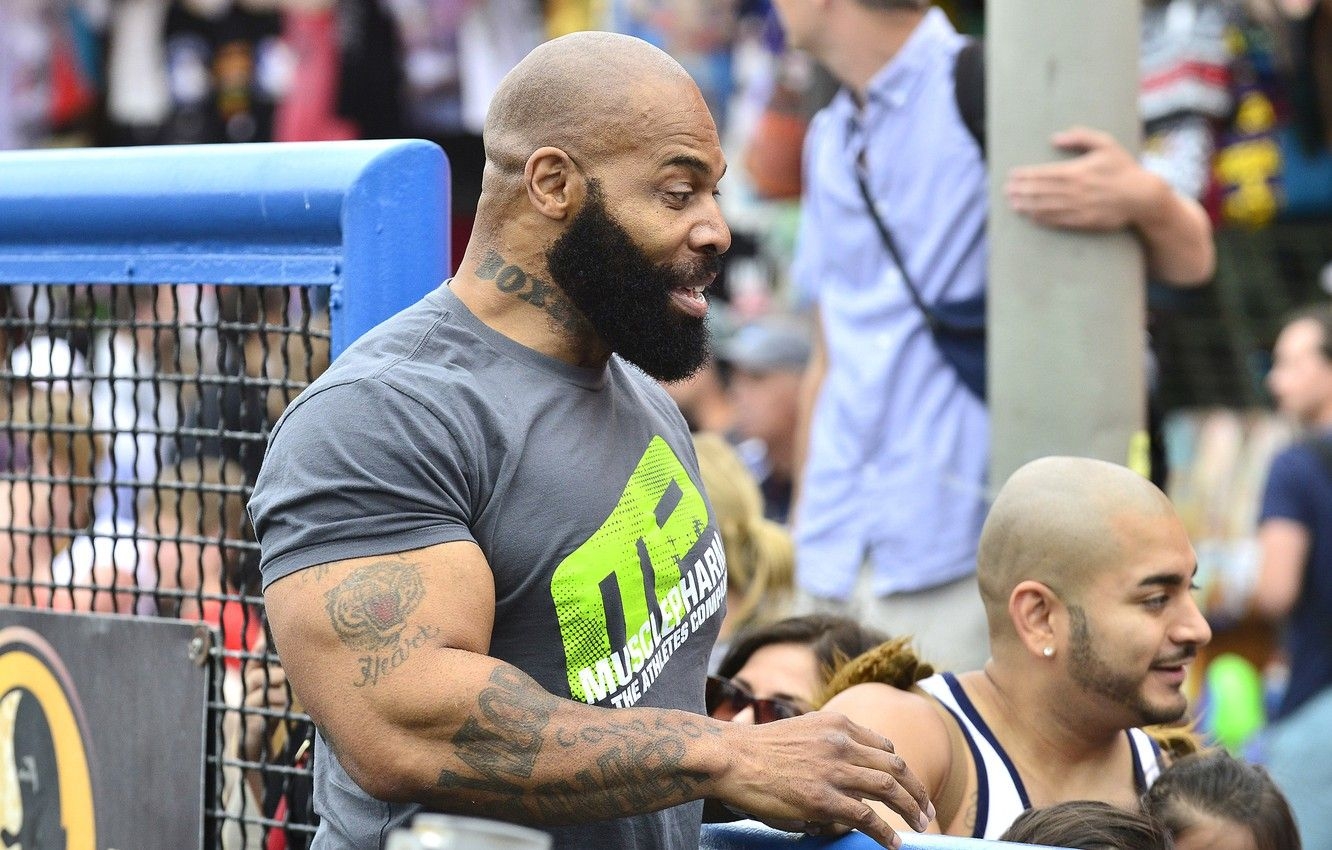 1340x850 Wallpaper people, tattoo, tattoo, muscle, photohoot, muscle, tattoo, motivation, pose, bodybuilder, CT Fletcher, bodybuilder, Plush beard, City Fletcher image for desktop, section мужчины, Desktop