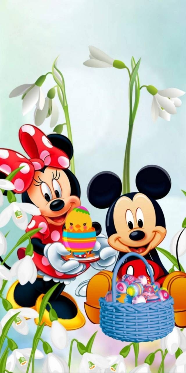 640x1280 Disney Easter. Mickey mouse wallpaper, Easter bunny image, Disney easter, Phone