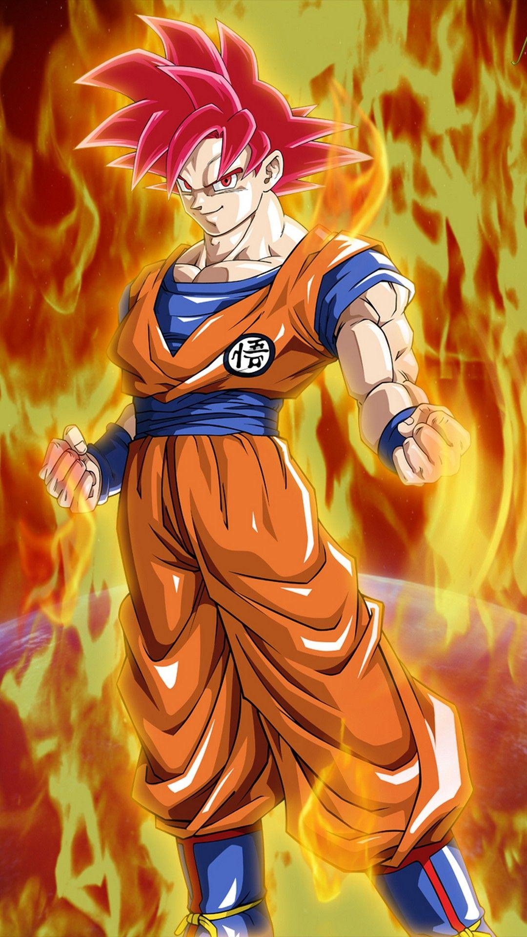 1080x1920 Wallpaper Goku Super Saiyan God 3D iPhone Wallpaper, Phone