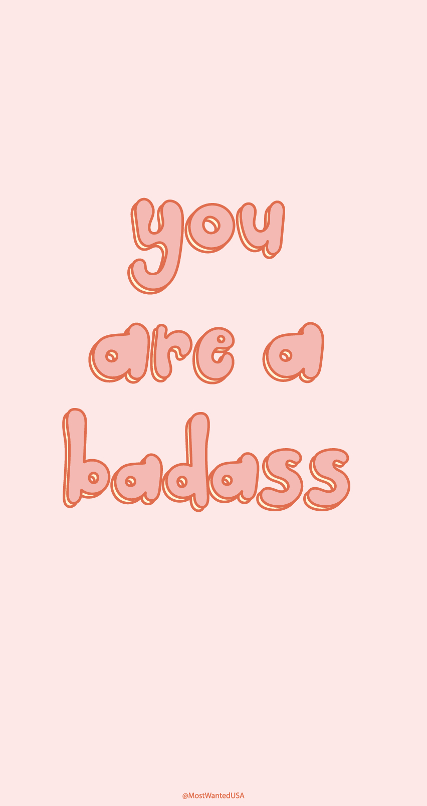 860x1610 You are a badass colorful and inspiration iPhone background, Phone