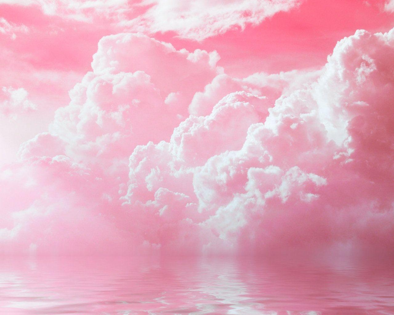 1280x1030 pink sky. Amazing pink clouds water sky nature HD Wallpaper, Desktop