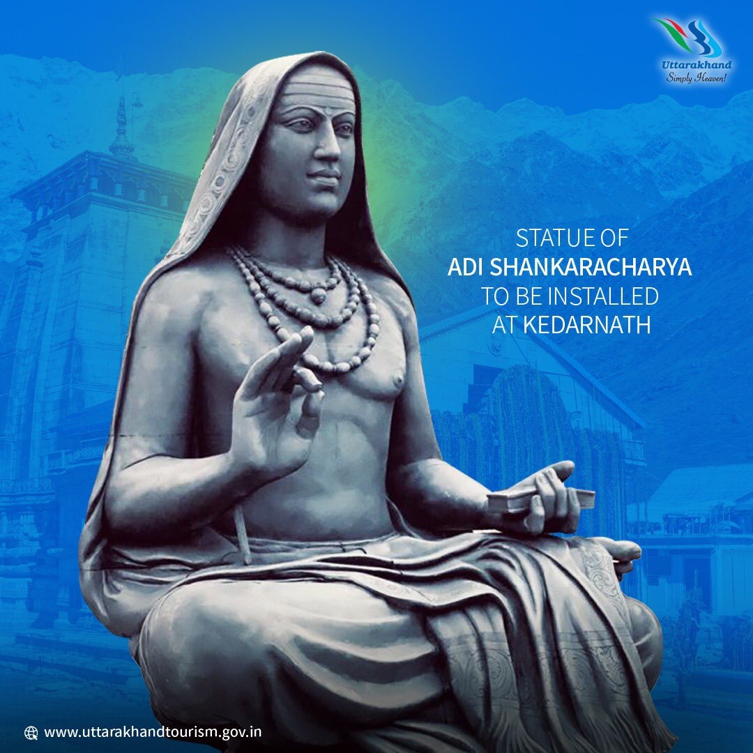 1080x1080 Uttarakhand Tourism 12 ft statue of Adi Shankaracharya gets ready to adorn the samadhi of the exponent of Advaita Vedanta at Kedarnath in Uttarakhand. The Shankaracharya Samadhi had got, Phone