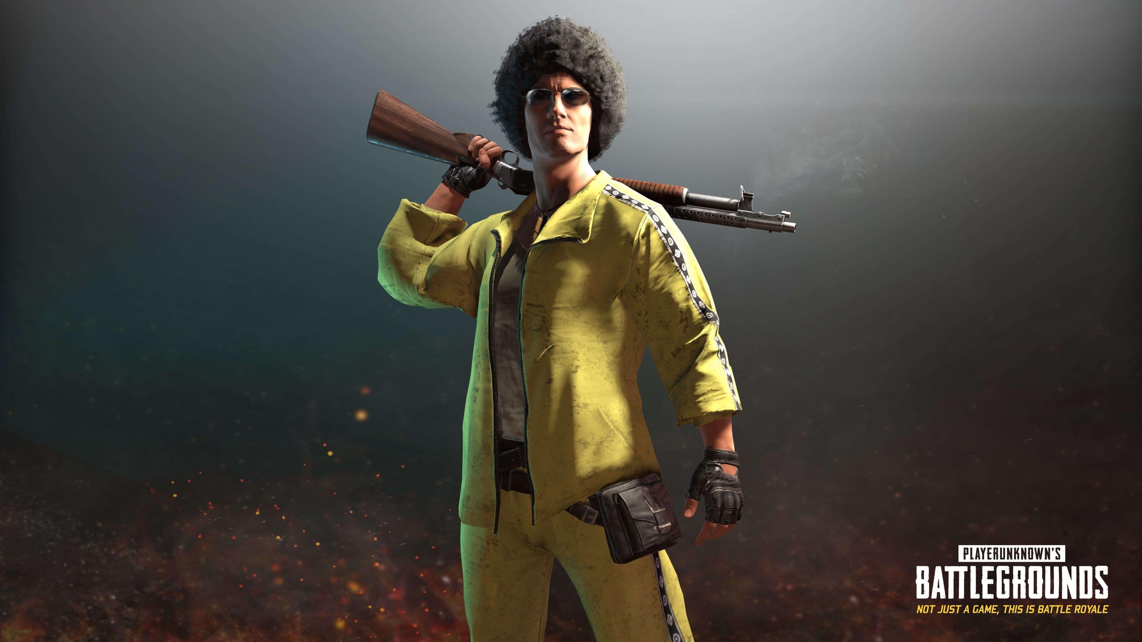 3840x2160 PUBG Player Unknown Battlegrounds Yellow Tracksuit Set UHD 4K, Desktop