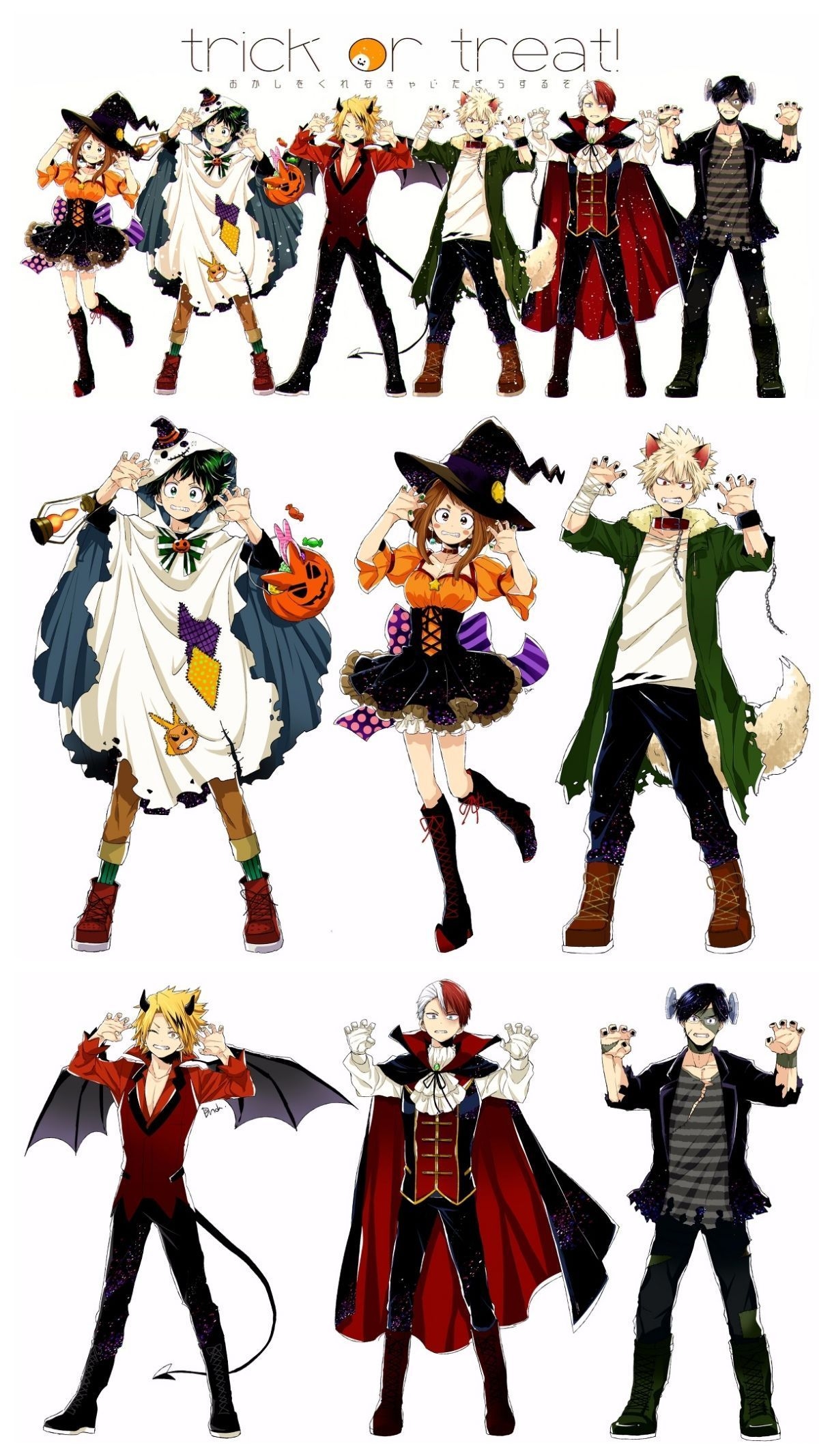 1220x2140 BNHA Halloween Costumes. My hero, My hero academia manga, My hero academia memes, Phone