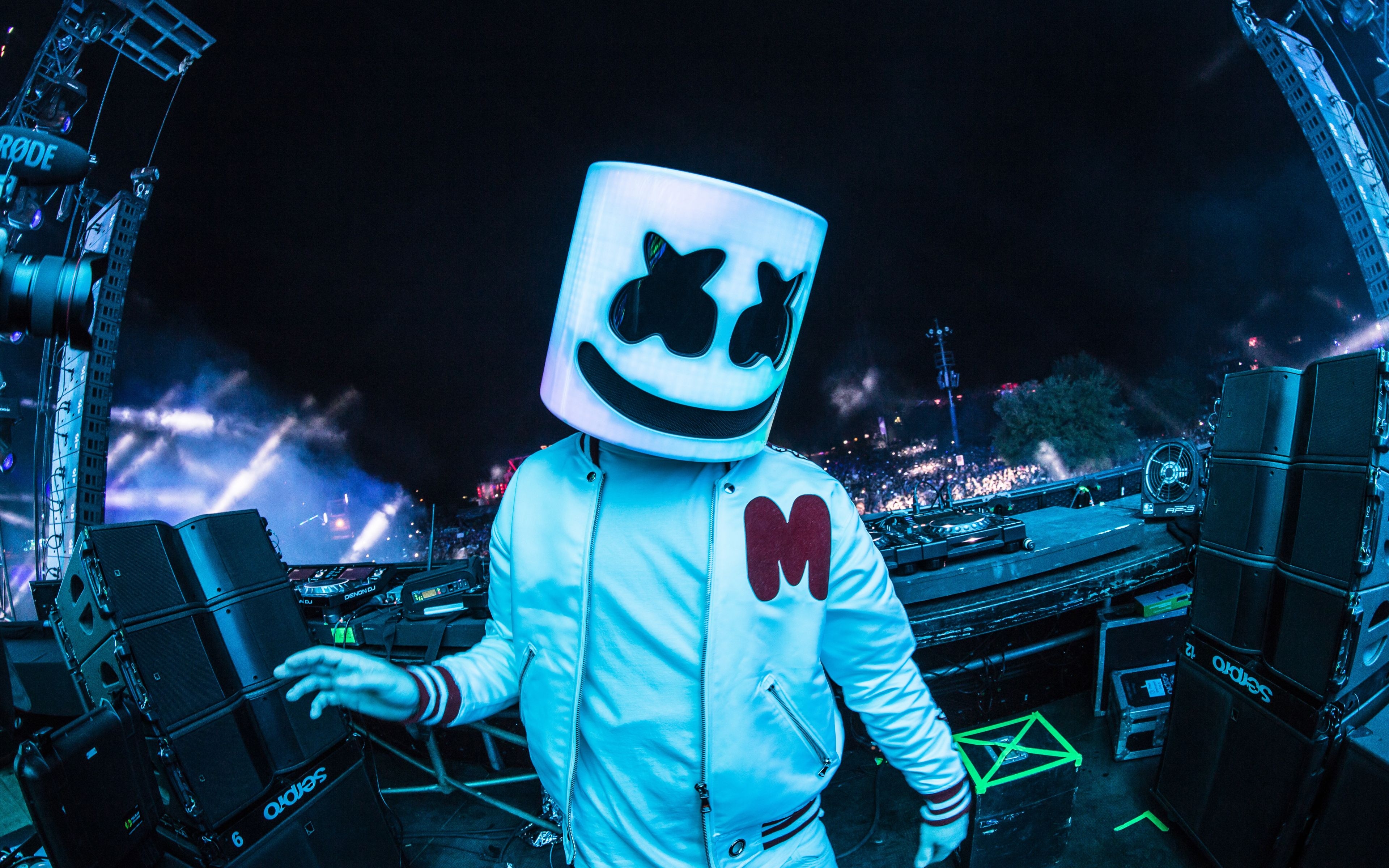 3840x2400 Download  wallpaper marshmello, dj, musician, live, Desktop