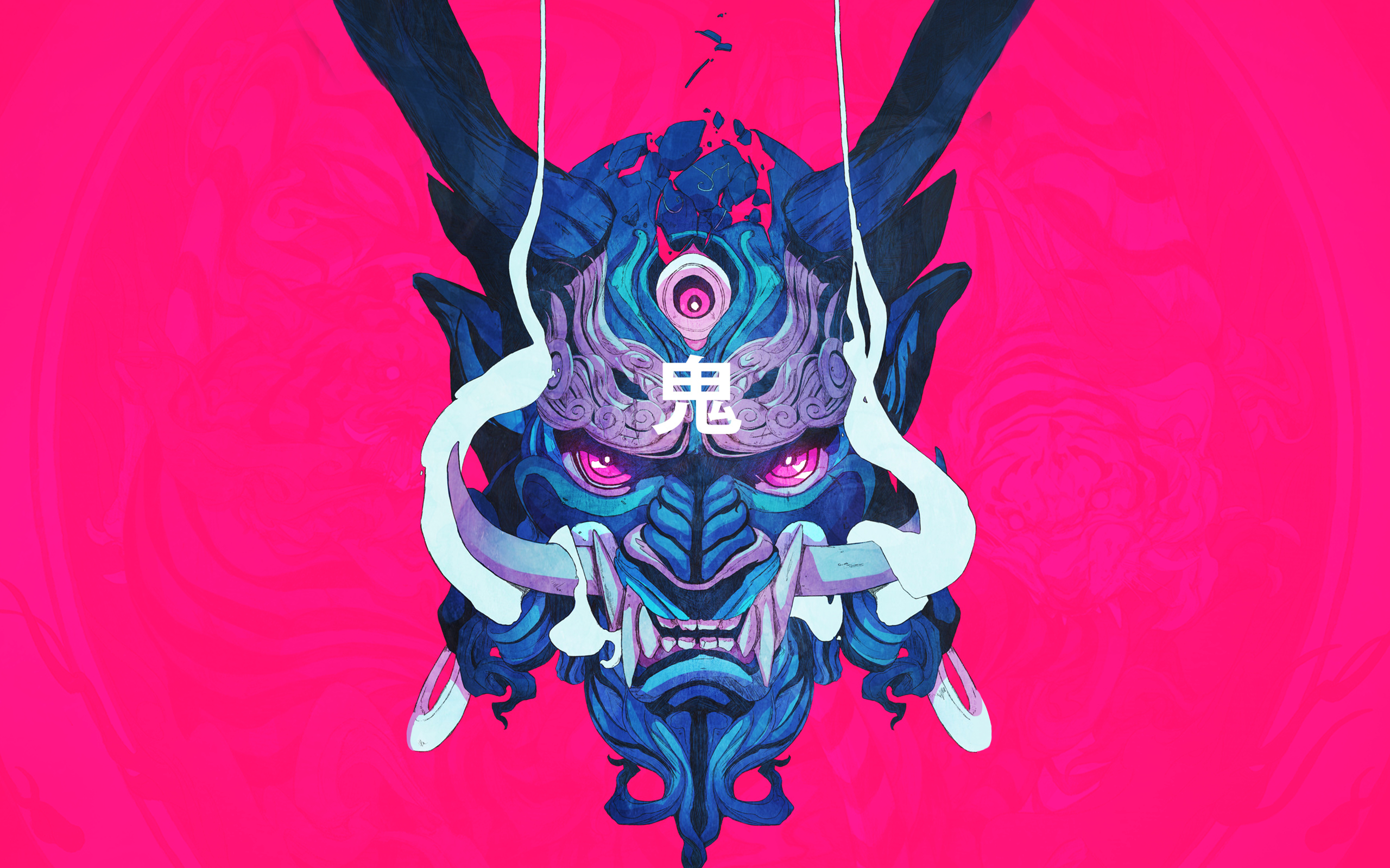 2560x1600 Wallpaper 615072. Oni Mask, Demon Art, Japanese Art, Desktop