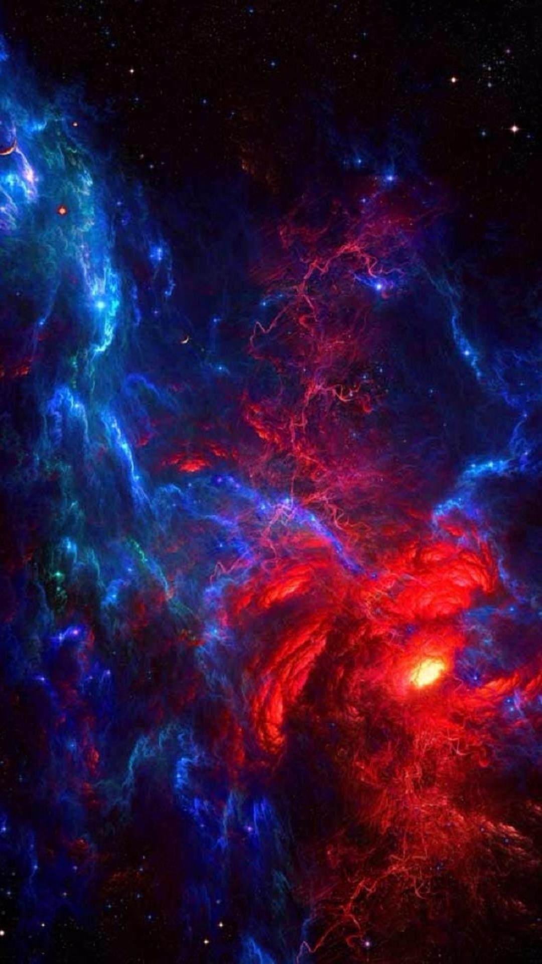 1080x1920 Blue and red Wallpaper Download, Phone