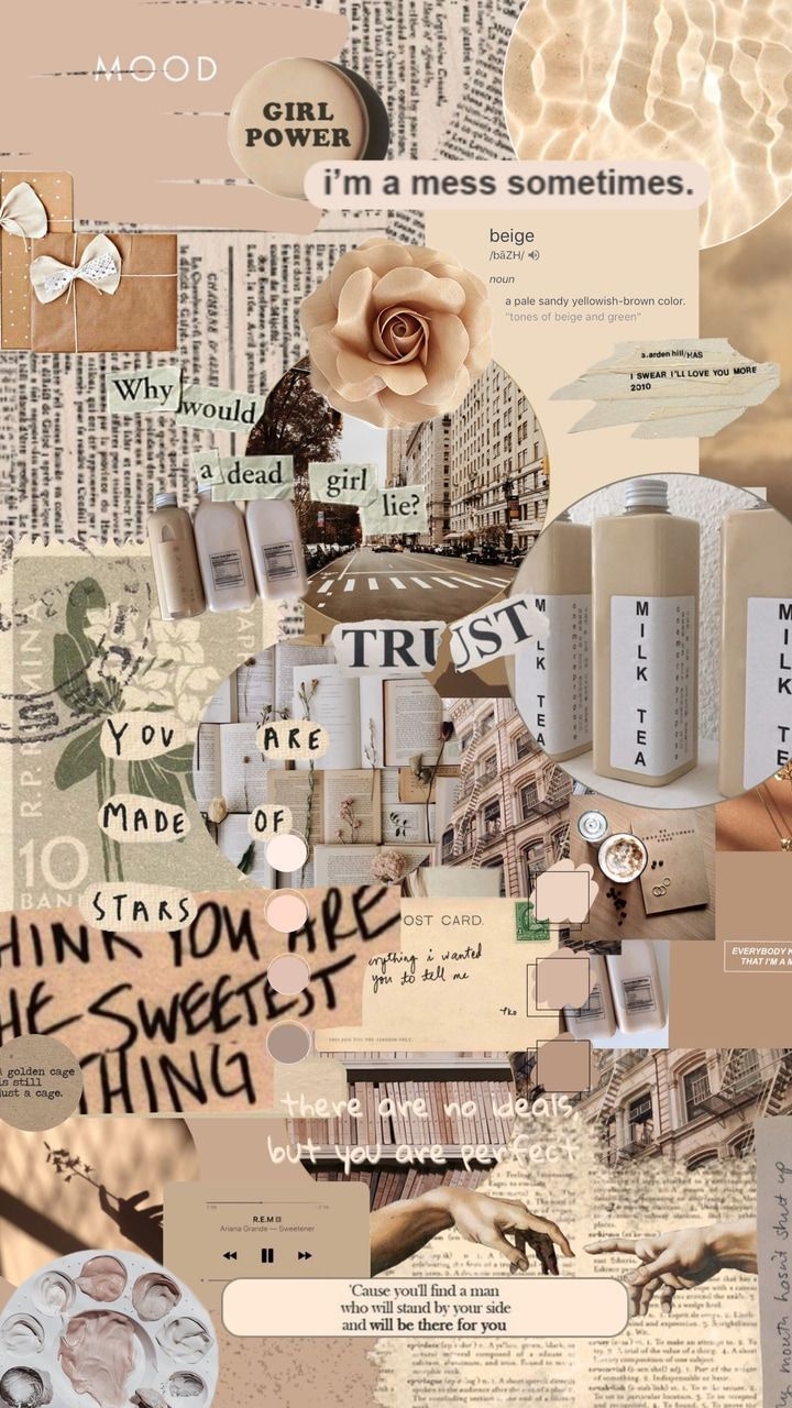 720x1280 collage, beige and background, Phone