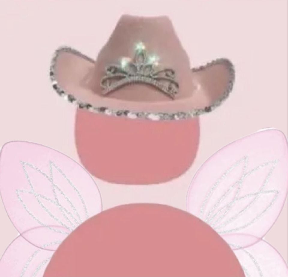 960x930 light pink cowgirl fairy pfp. Pink cowgirl, Pink, Light pink, Desktop