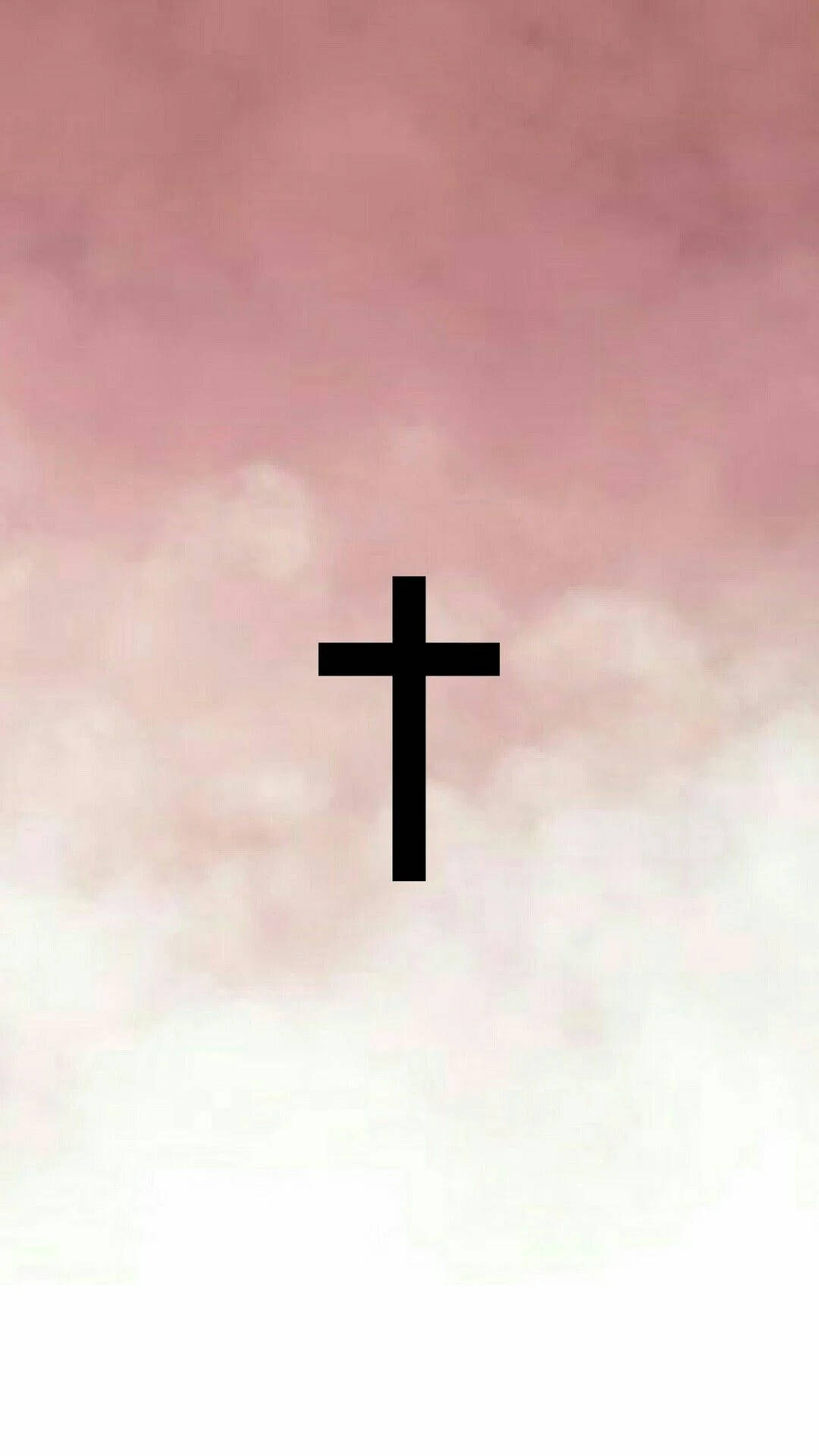 1080x1920 Download Cute Jesus Cross Pink Gradient, Phone