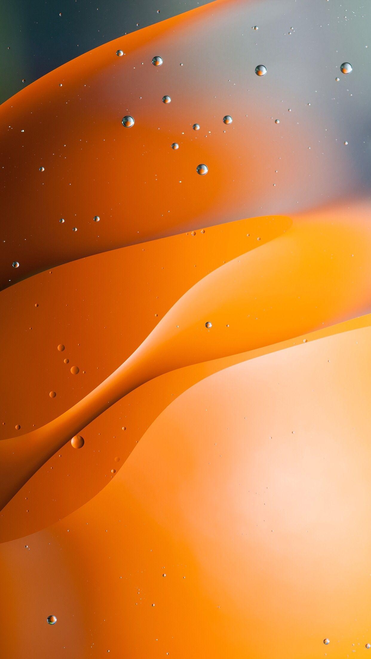 1250x2210 Orange Waves under Water Wallpaper. *Beach, Island, Water and Rain, Phone