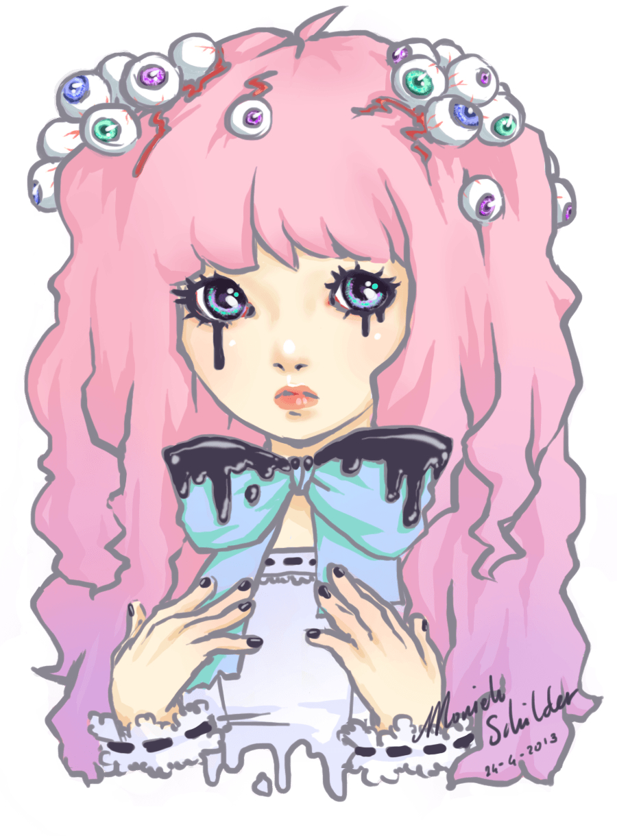 900x1220 Drawing Pastel Creepy Transparent & PNG Clipart Free Download, Phone