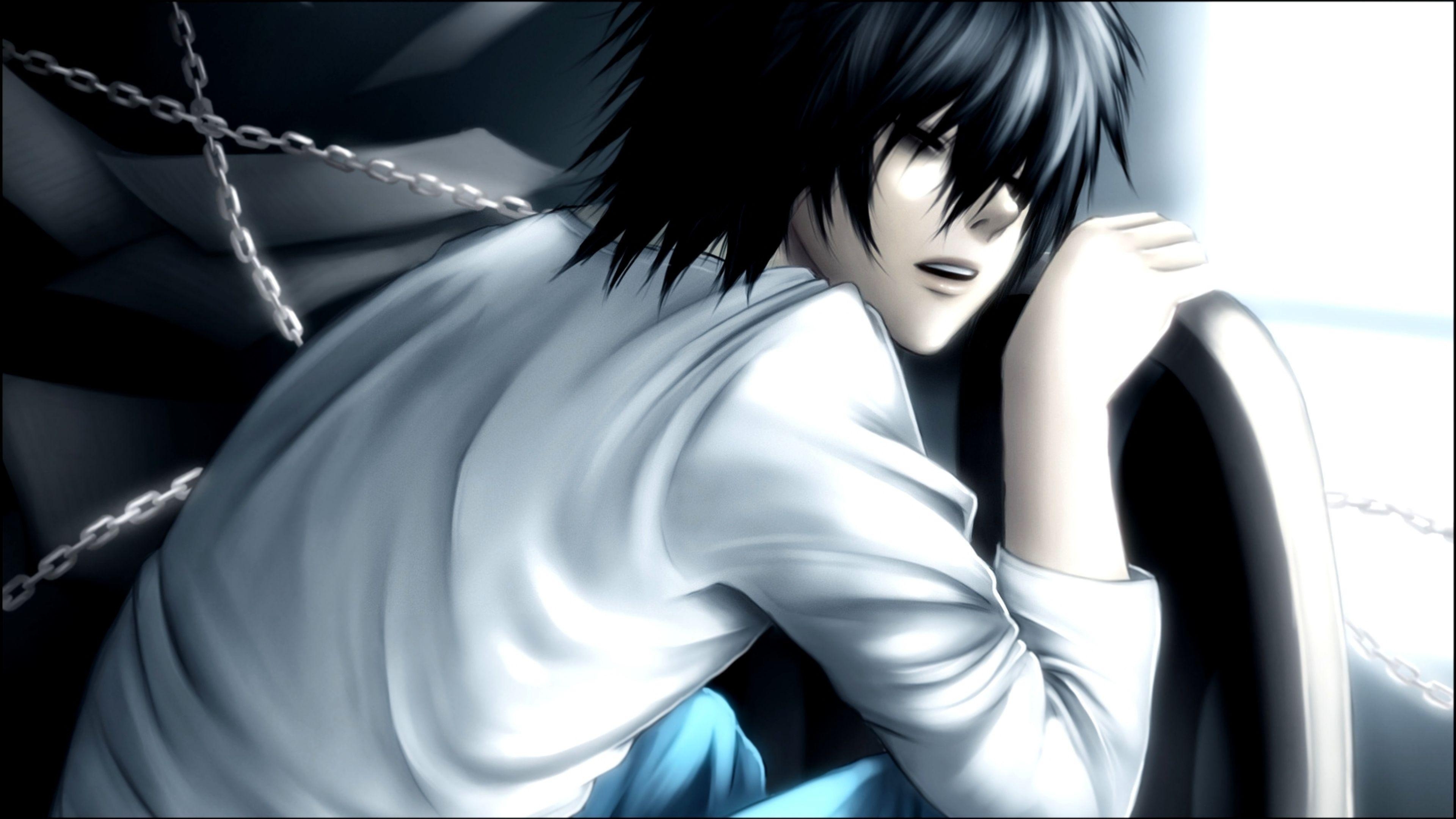 3840x2160 Anime Emo Boy Sad, Desktop