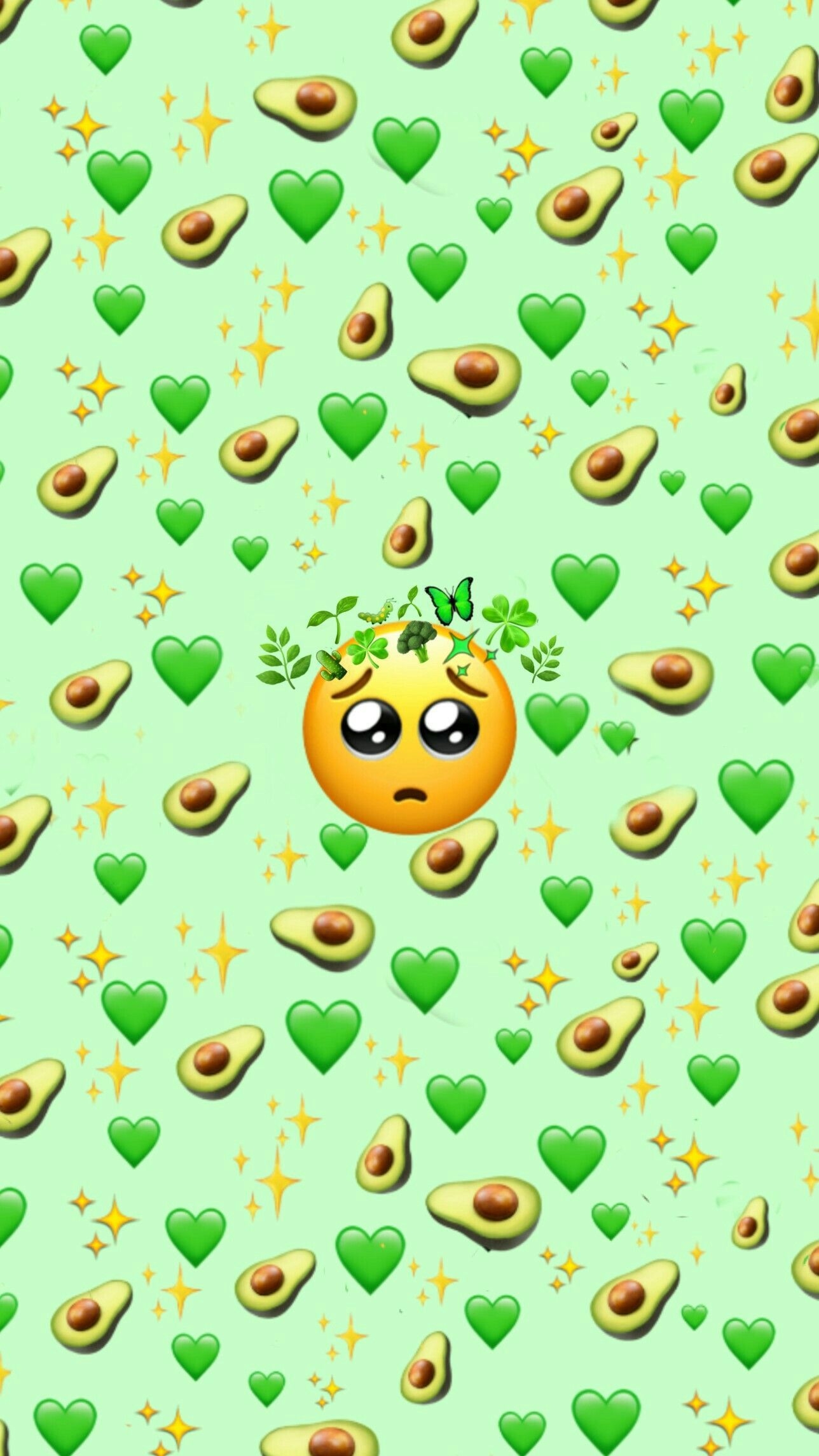 1290x2290 Green Emoji background. Fond d'ecran dessin, Fond d'écran coloré, Fond d'ecran pastel, Phone