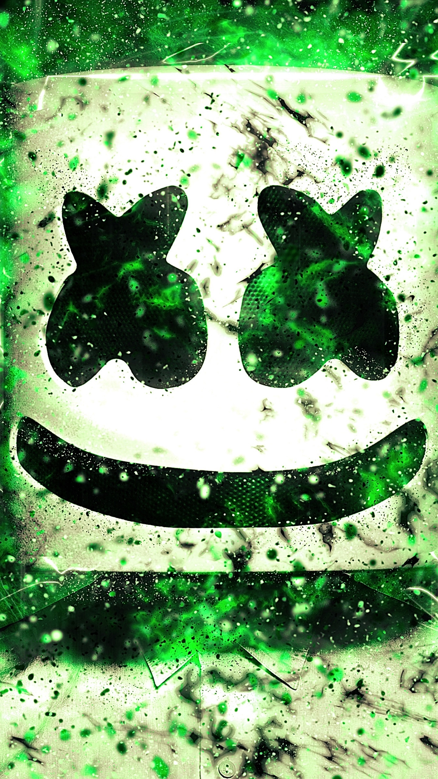 1440x2560 Marshmello Wallpaper 4K, American DJ, Abstract, Green, Phone