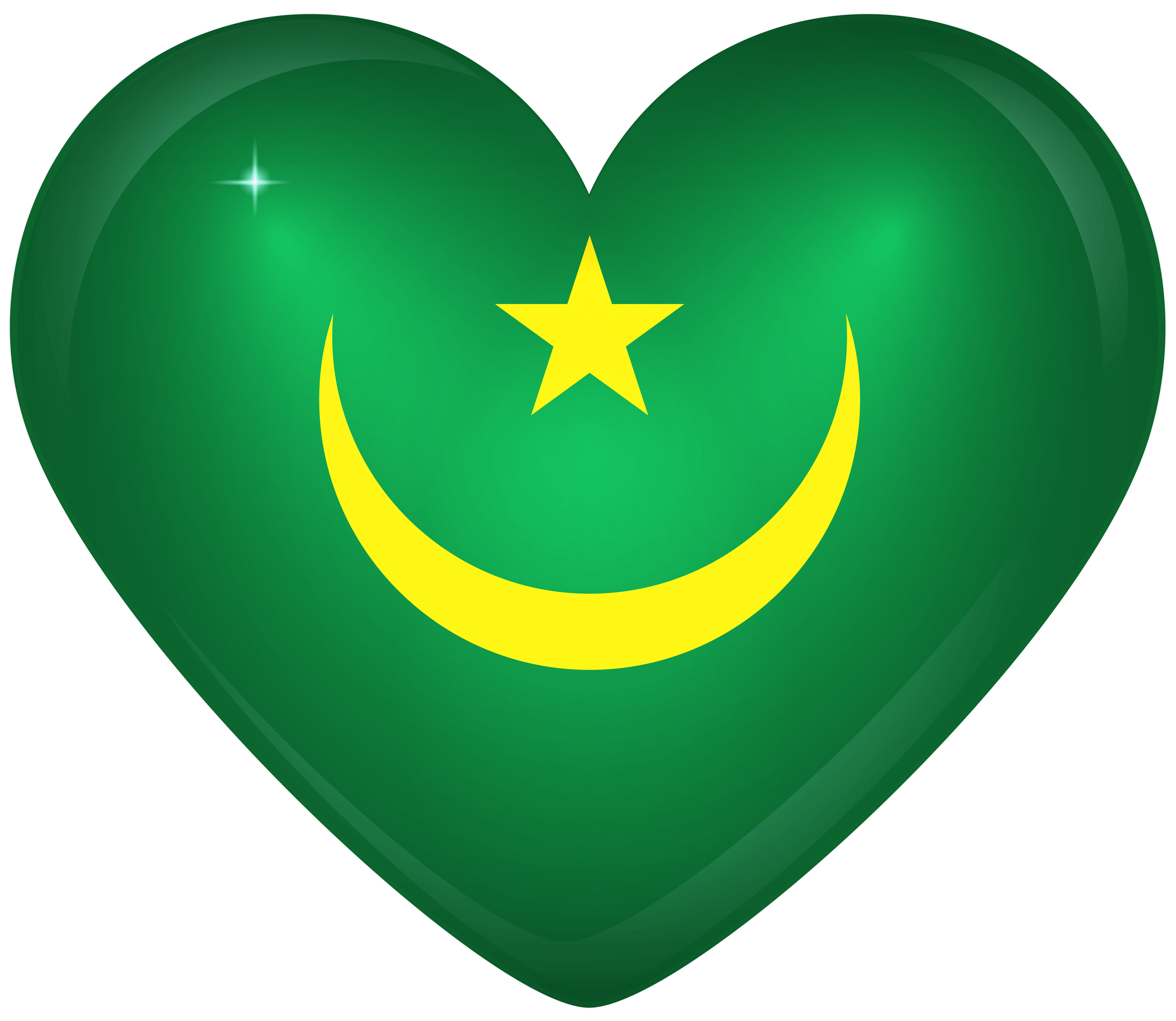 6000x5220 Mauritania Large Heart Flag Quality, Desktop