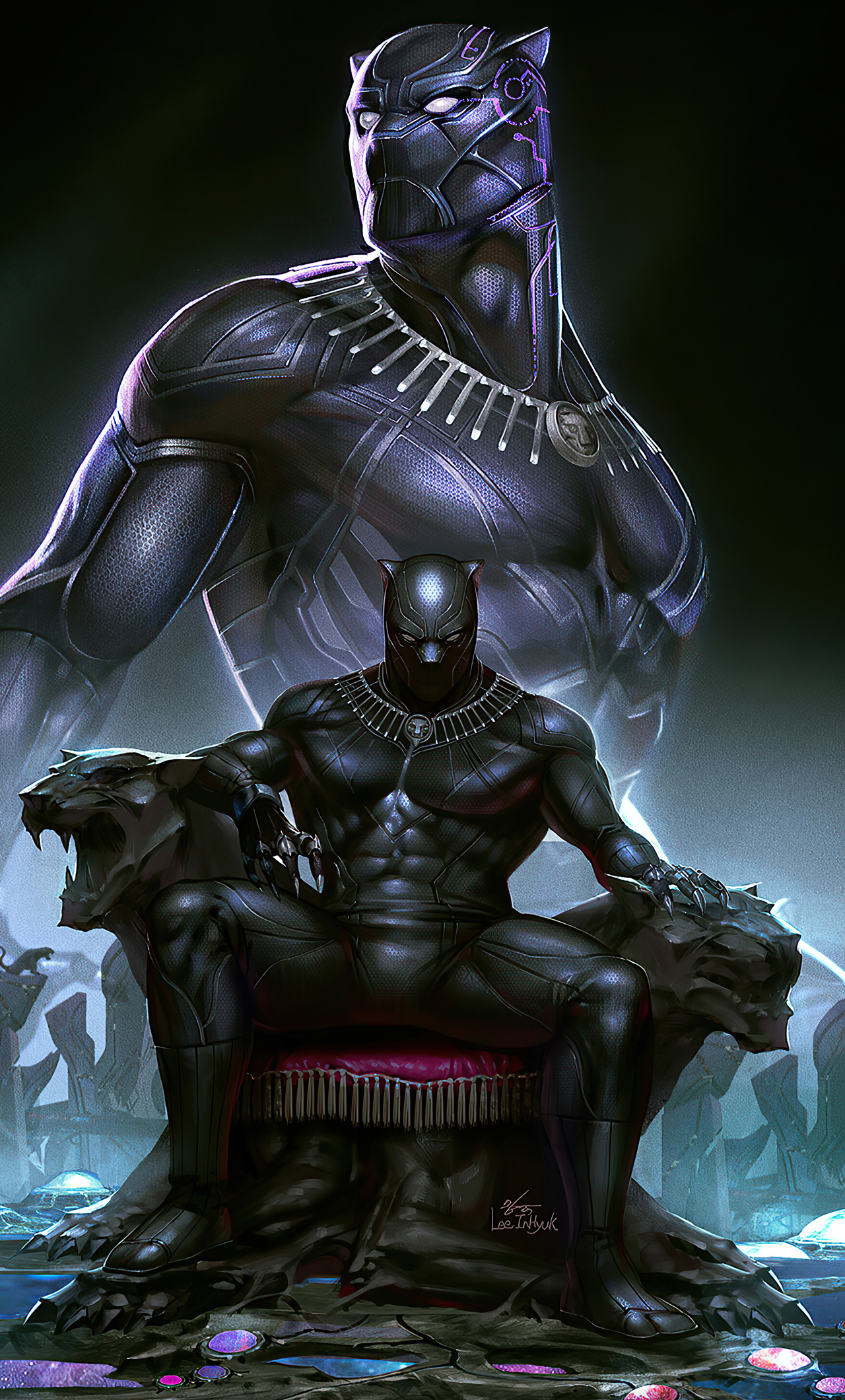 1280x2120 Black Panther 2020 Art iPhone, Phone