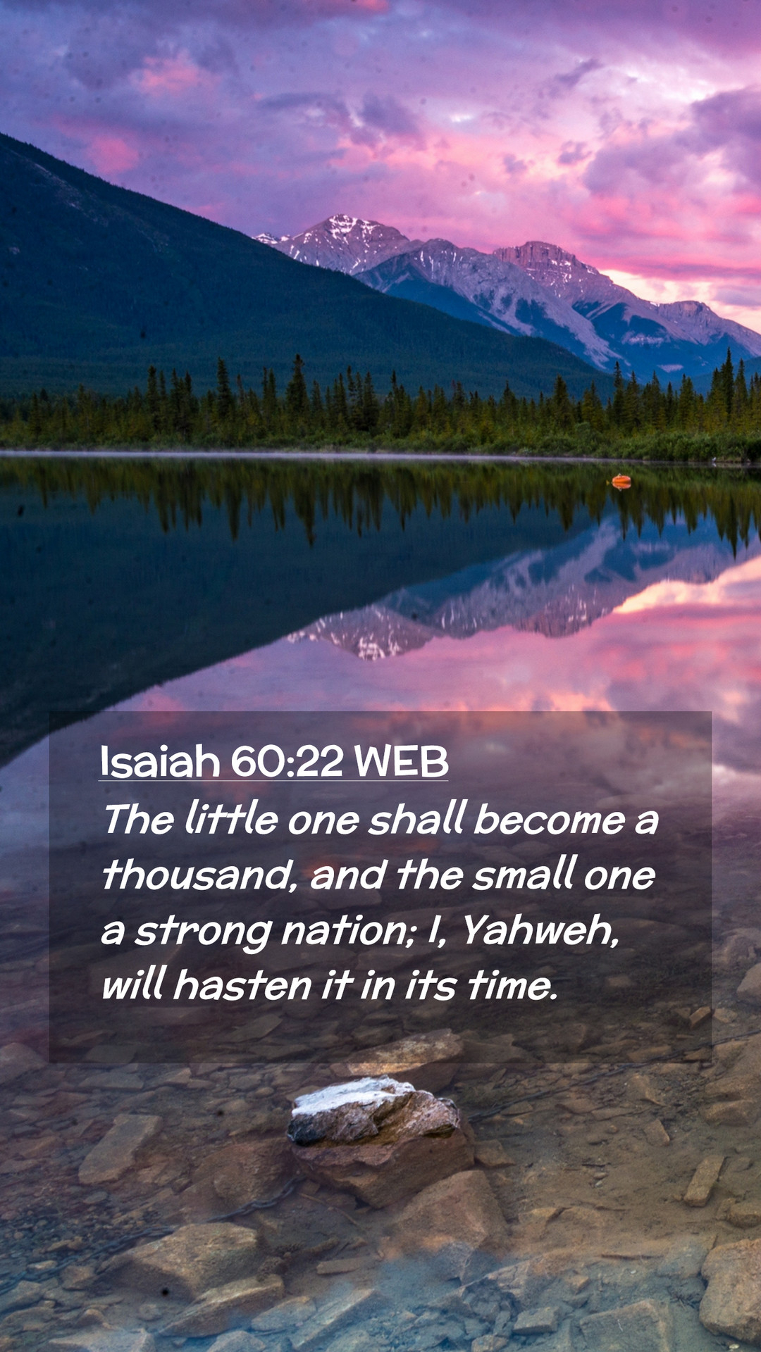 1080x1920 Isaiah 60:22 WEB Mobile Phone Wallpaper little one shall become a thousand, Phone