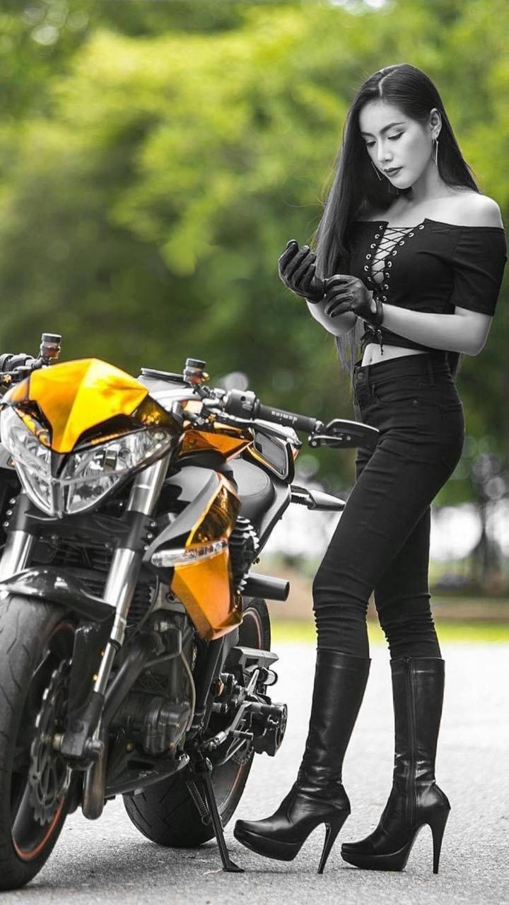 720x1280 Motorcycle Lady Biker Wallpaper, Phone