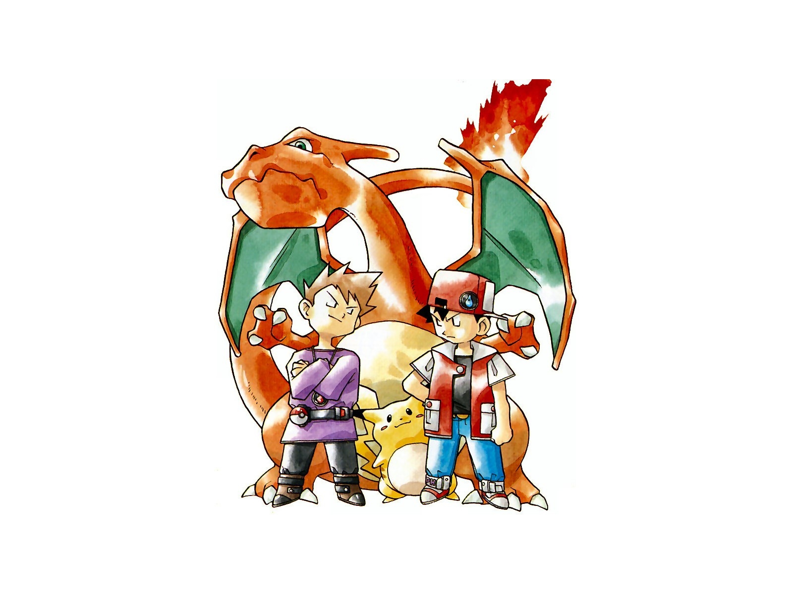 1600x1200 video games, Ash Ketchum, anime, Charizard, Pokémon HD Wallpaper, Desktop