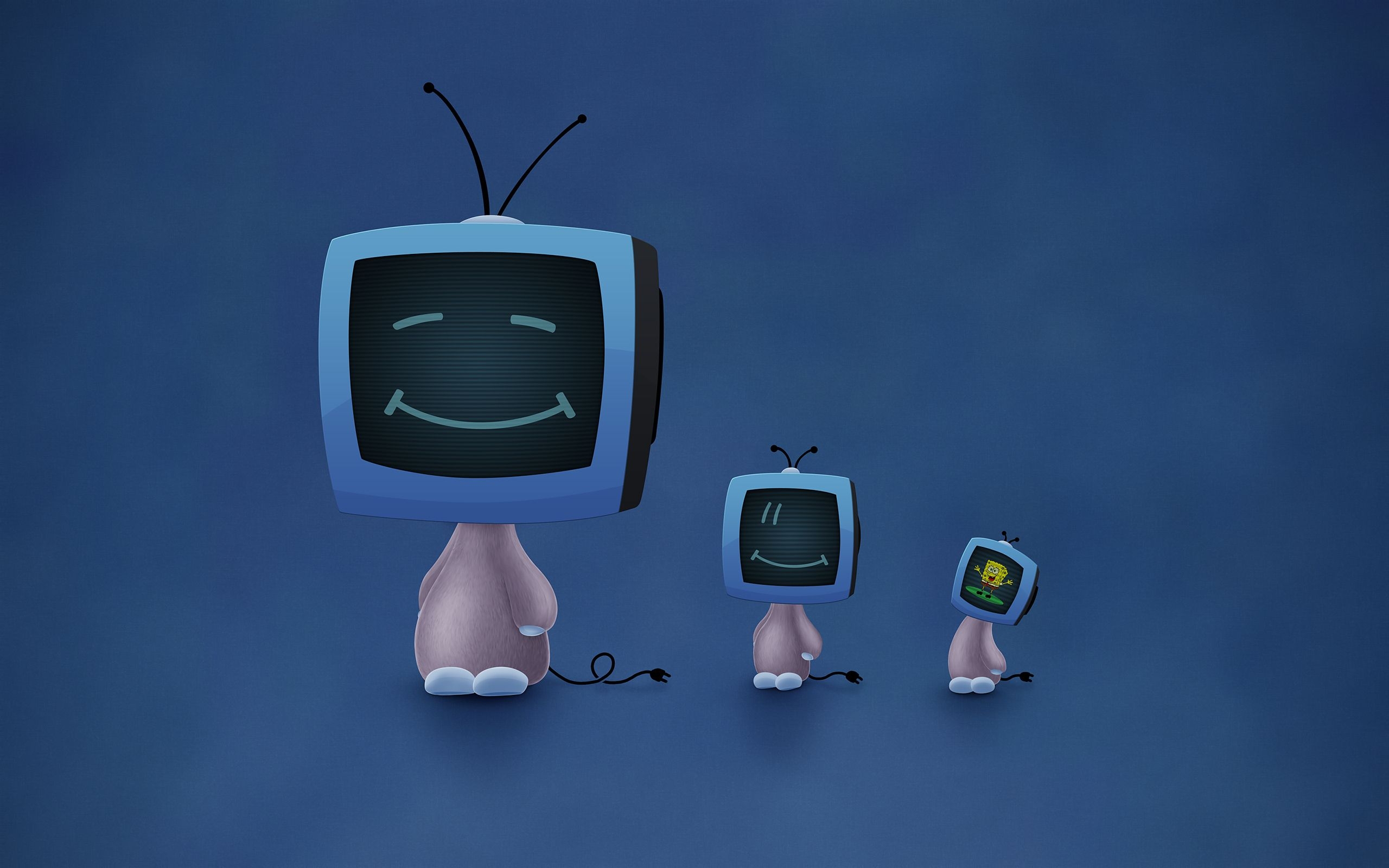 2560x1600 TV family. Tv head, Artistic wallpaper, Blackberry phone, Desktop