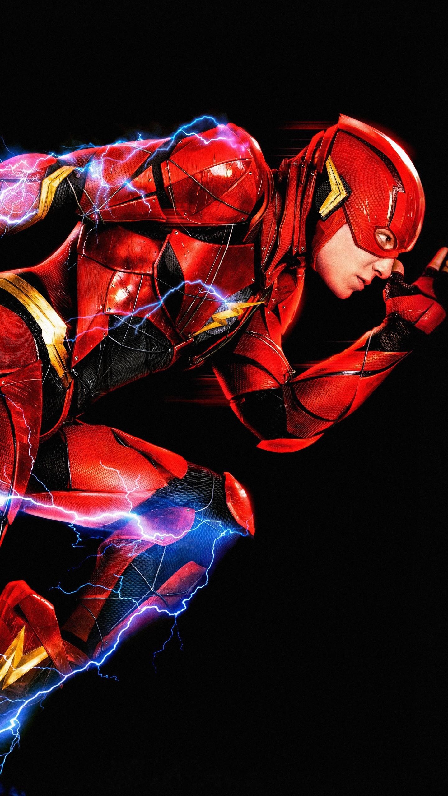 1440x2560 Flash Superhero Wallpaper, Phone