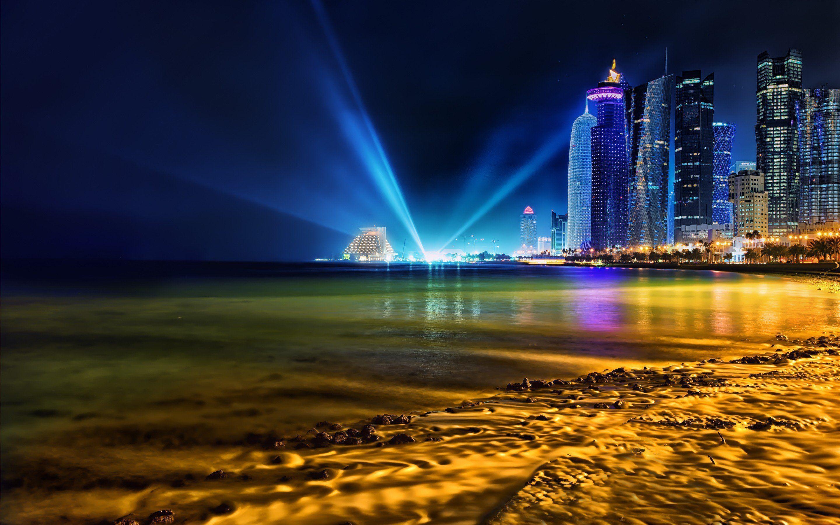 2880x1800 Doha Qatar Skyline. World HD 4k Wallpaper, Desktop