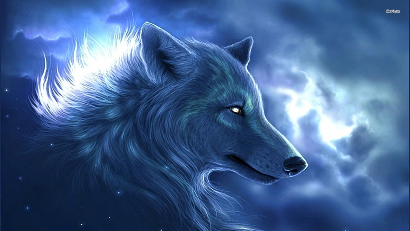 1310x740 Neon Wolf Background, PC Neon Wolf Background Most Beautiful, Desktop