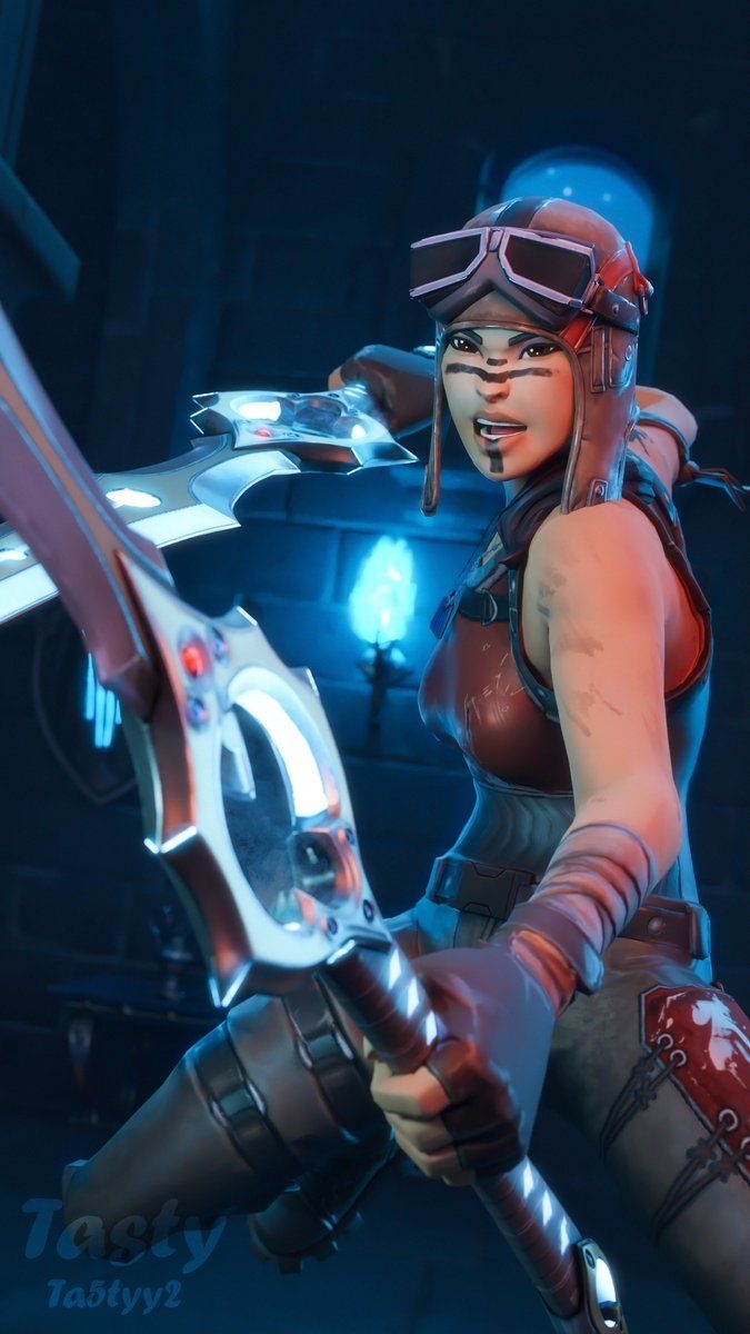 680x1200 Cool Fortnite Wallpaper Renegade Raider Logo, Phone