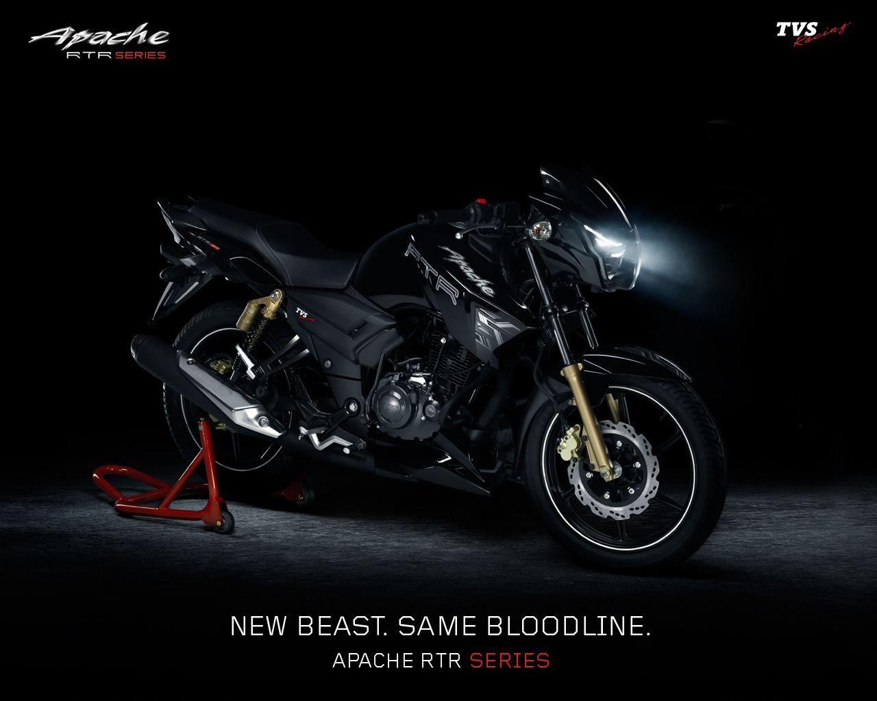 1280x1030 TVS Apache RTR 180 Side View 'Black', Desktop