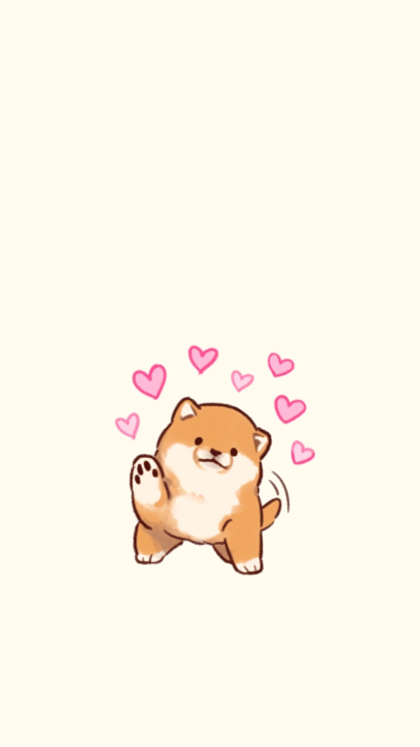 1370x2440 Kawaii Dog Wallpaper, Phone