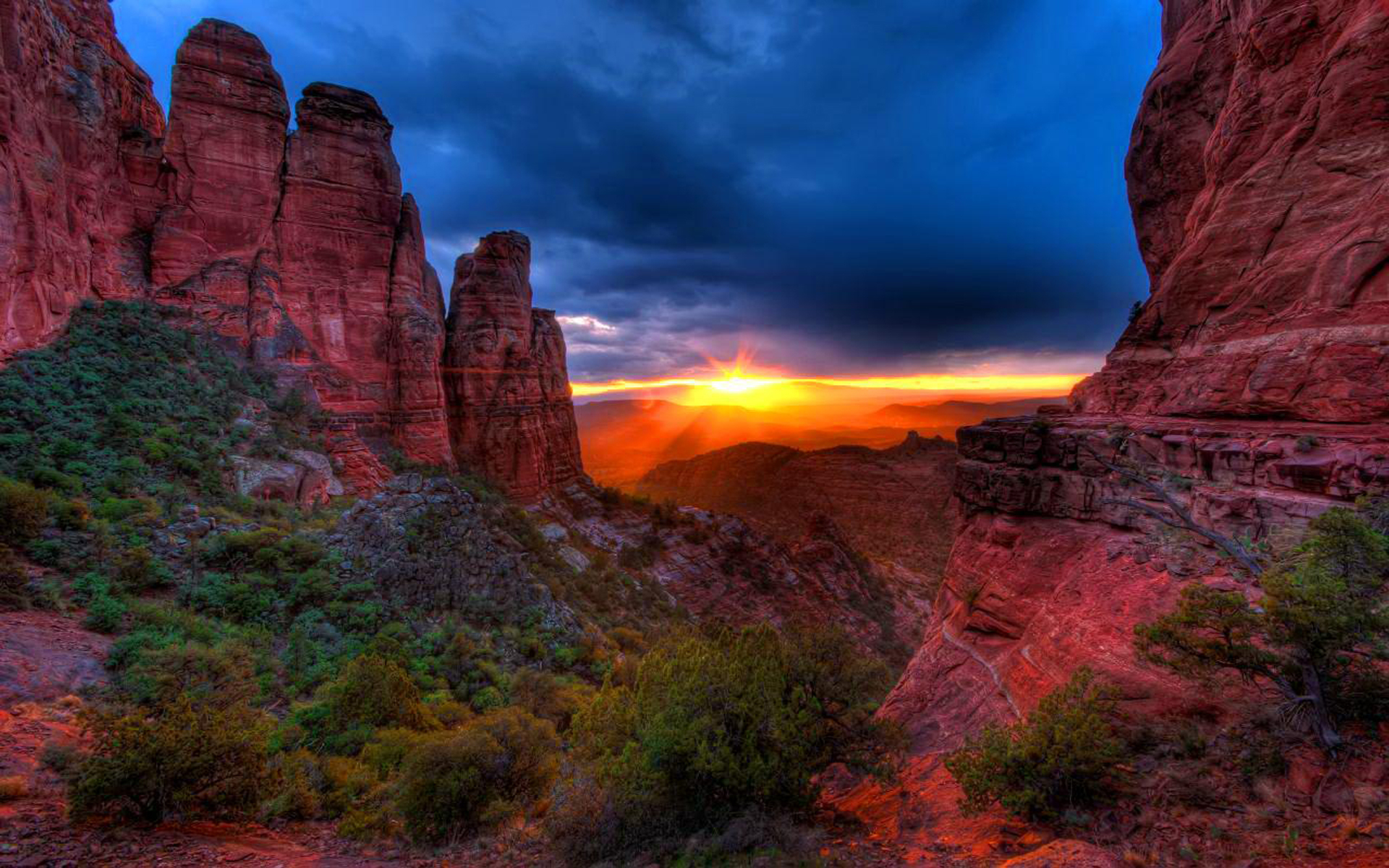 1920x1200 Sunset Cathedral Rock Sedona Arizona Desktop HD Wallpaper For Mobile, Desktop