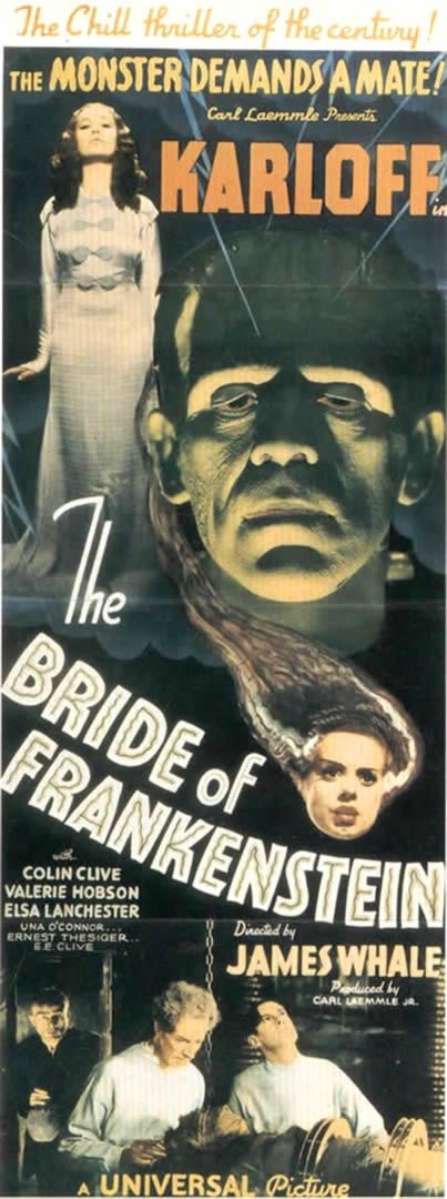 410x1080 THE BRIDE OF FRANKENSTEIN Horror Movie Posters, Phone