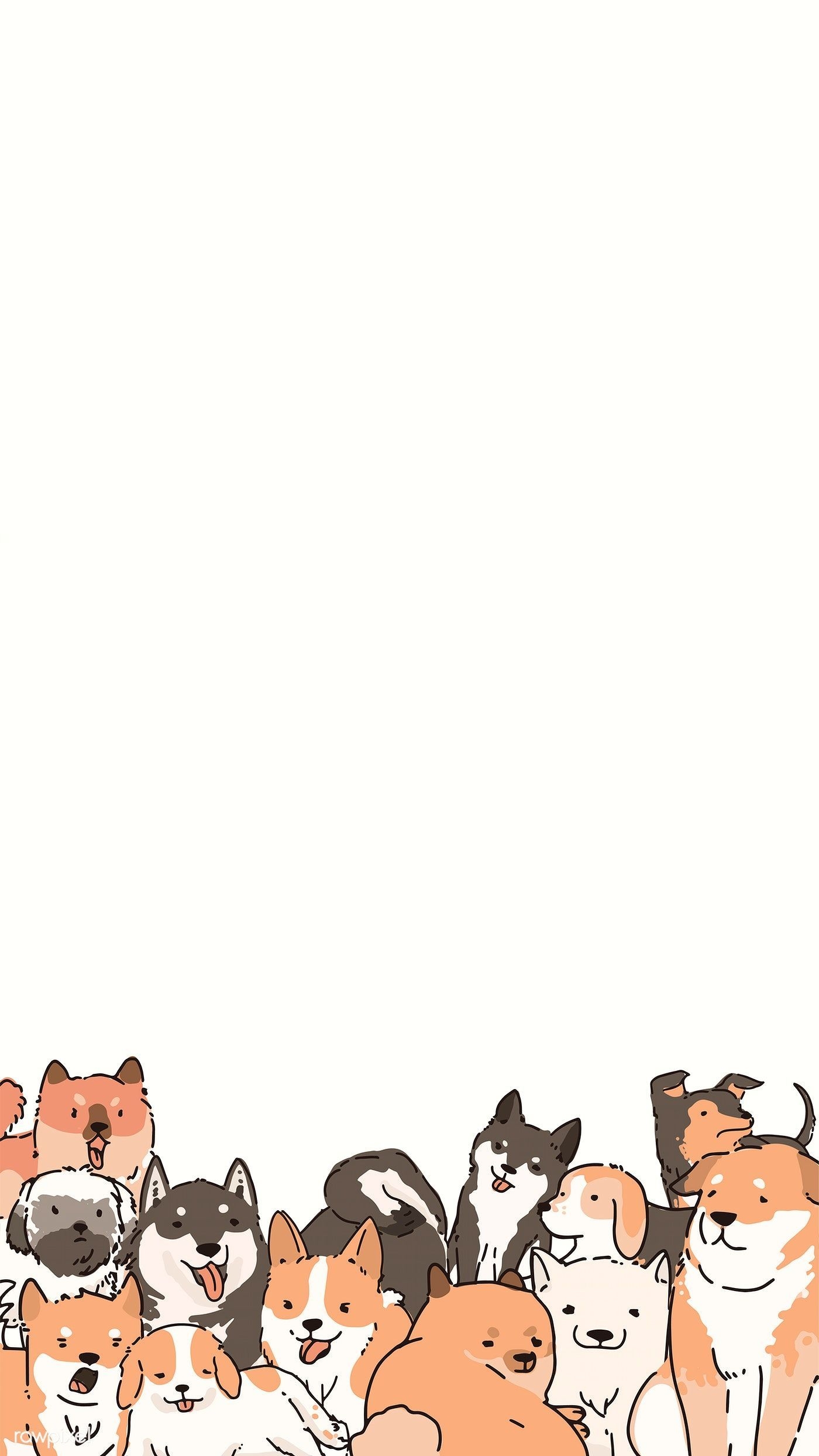 1400x2490 Dogs doodle pattern background vector. premium image / Niwat. Cute dog wallpaper, Dog wallpaper iphone, Cute dog cartoon, Phone