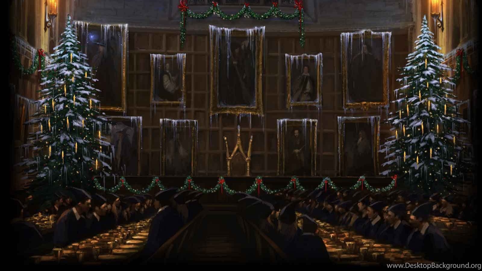 1600x900 Pottermore Background: Great Hall At Christmas Desktop Background, Desktop