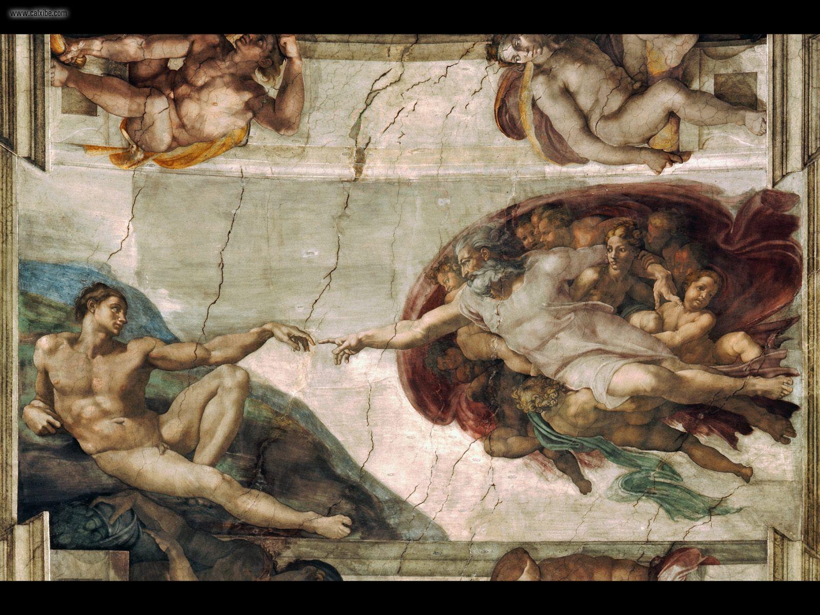 1600x1200 Drawing & Painting: The Creation of Adam by Michelangelo, desktop, Desktop