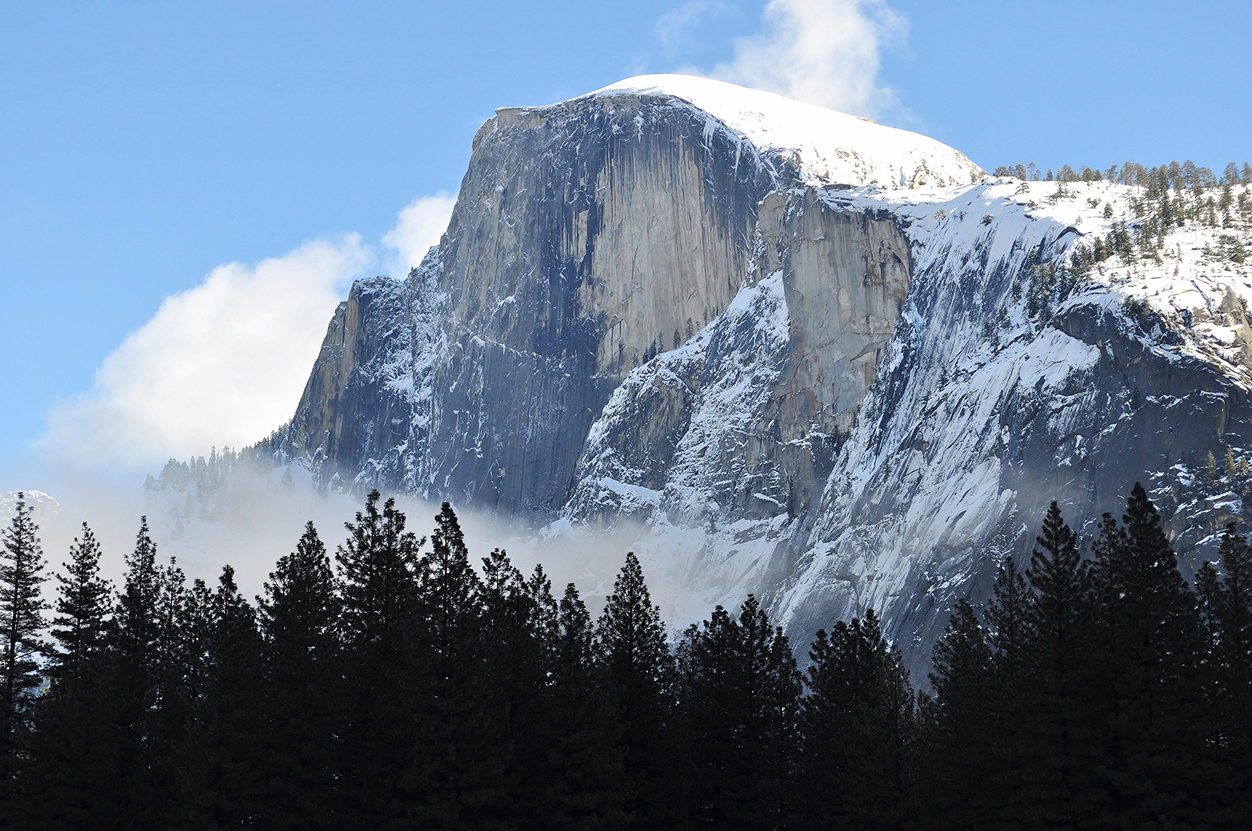 4290x2850 Half Dome in Winter, Yosemite National Park 4k Ultra HD Wallpaper, Desktop