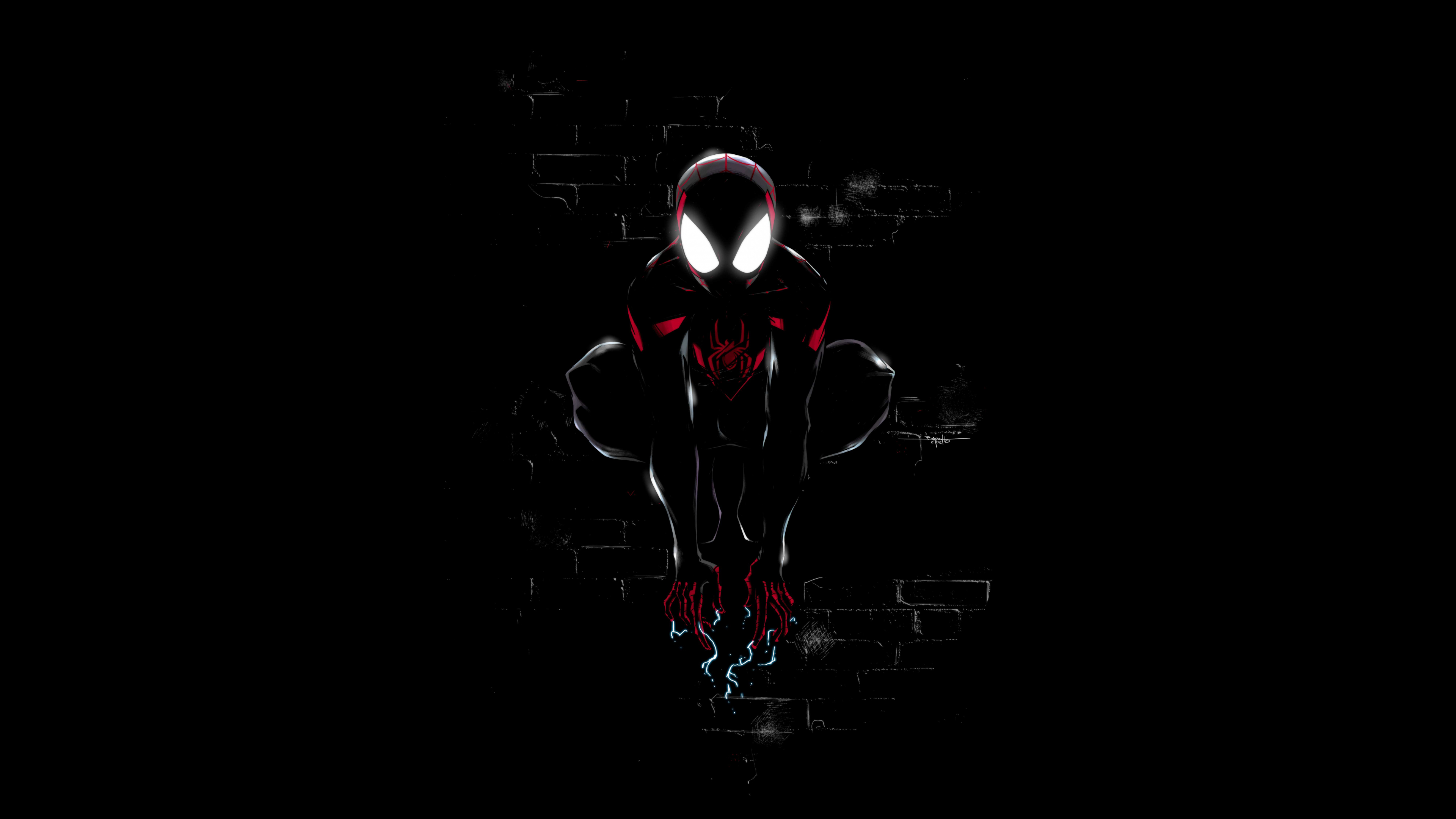 3840x2160 Miles Morales Wallpaper 4K, Spider Man, Dark, Graphics CGI, Desktop