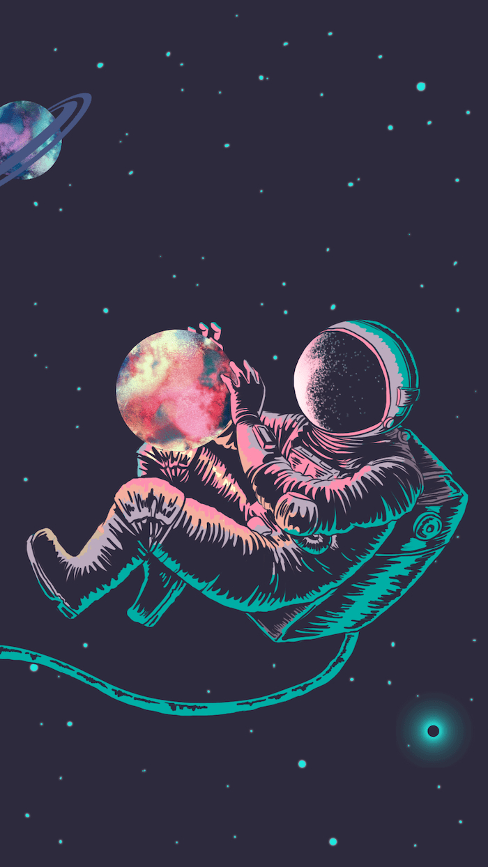 700x1250 Space Wallpaper Space Astronaut Cartoon, Phone