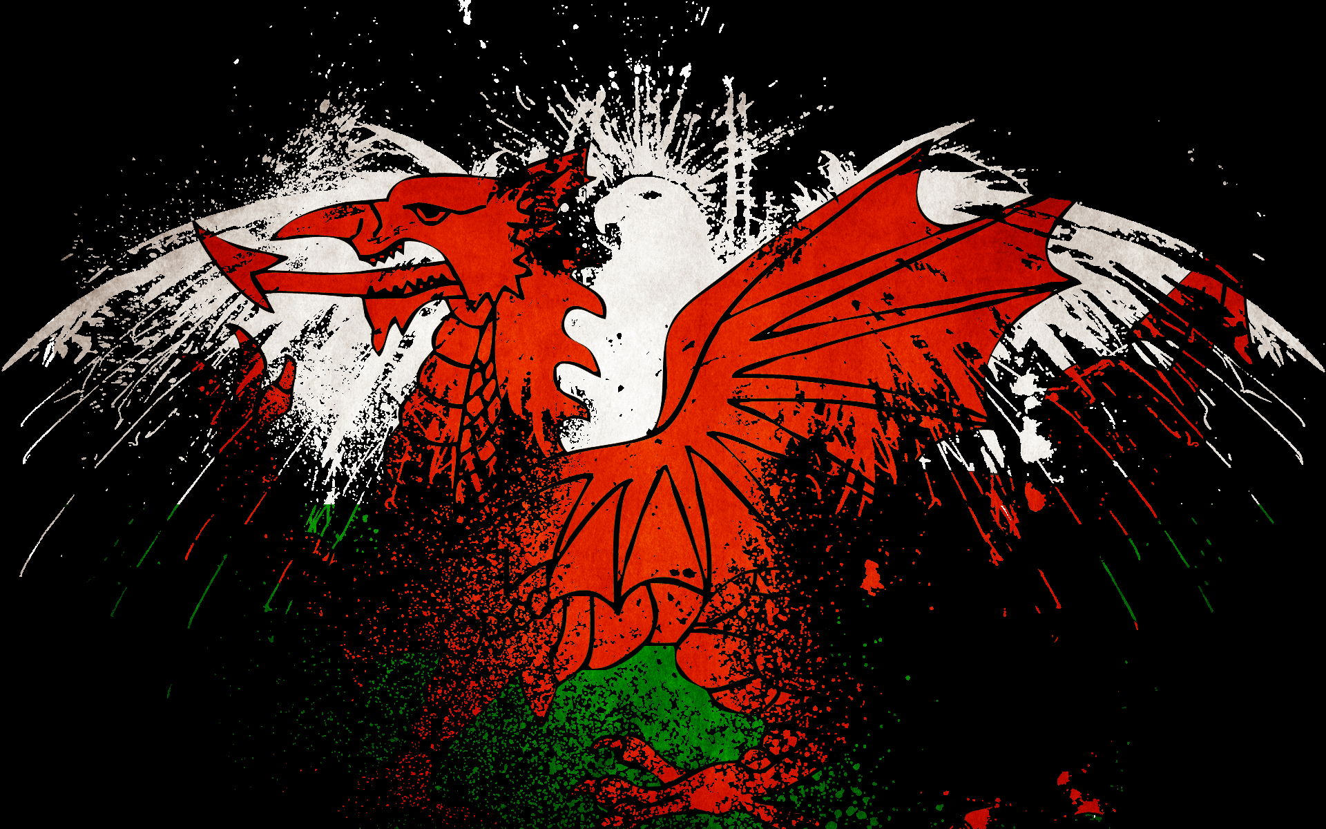 1920x1200 px Welsh Flag Wallpaper, Desktop