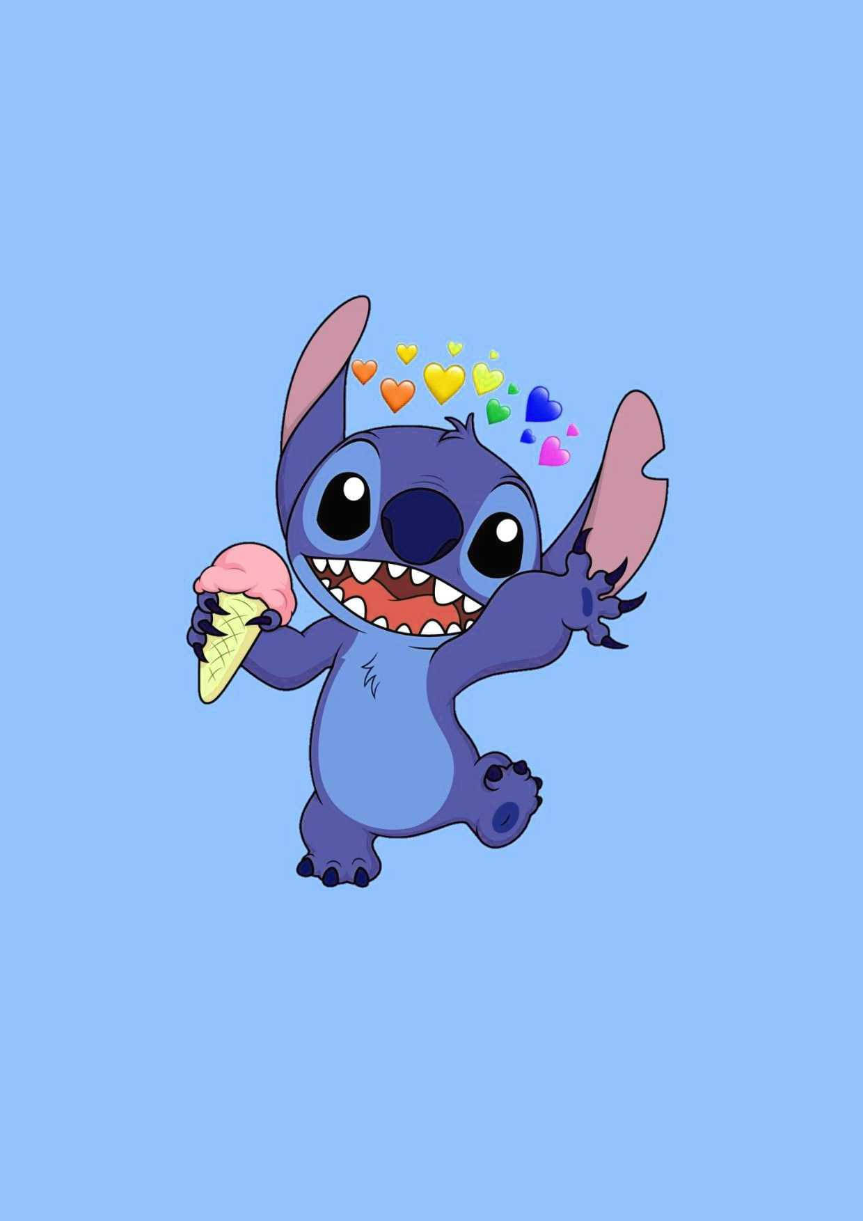 1240x1760 Download Cute Stitch Pink Ice Cream Wallpaper, Phone